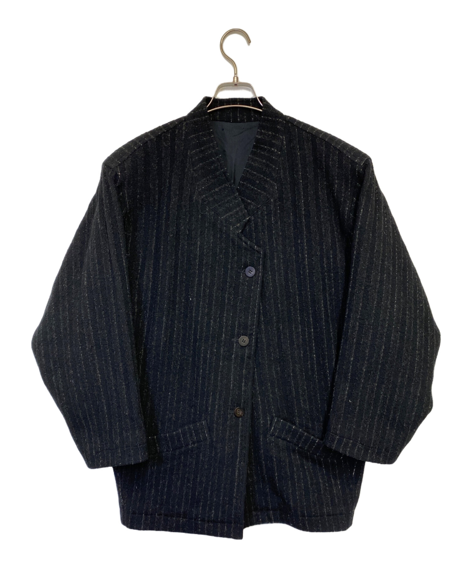 中古・古着通販】ISSEY MIYAKE (イッセイミヤケ) ノーカラージャケット 