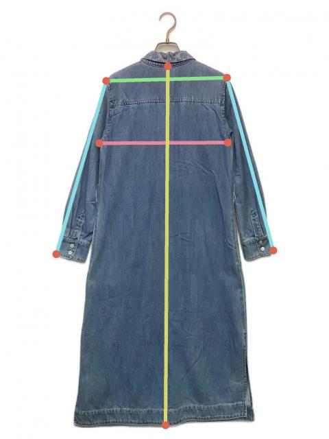 中古・古着通販】COACH (コーチ) ボタン アップ ワンピース ブルー