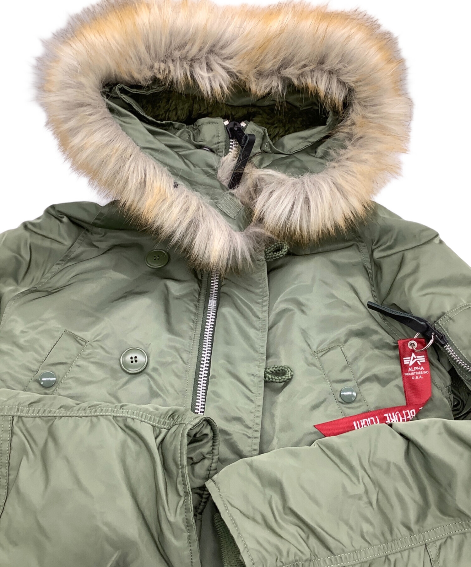 中古・古着通販】ALPHA (アルファ) N-3Bフライトジャケット オリーブ