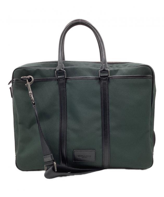 COACH モスグリーン　ビジネスバッグ 中古・古着通販】COACH (コーチ) ビジネスバッグ グリーン｜ブランド