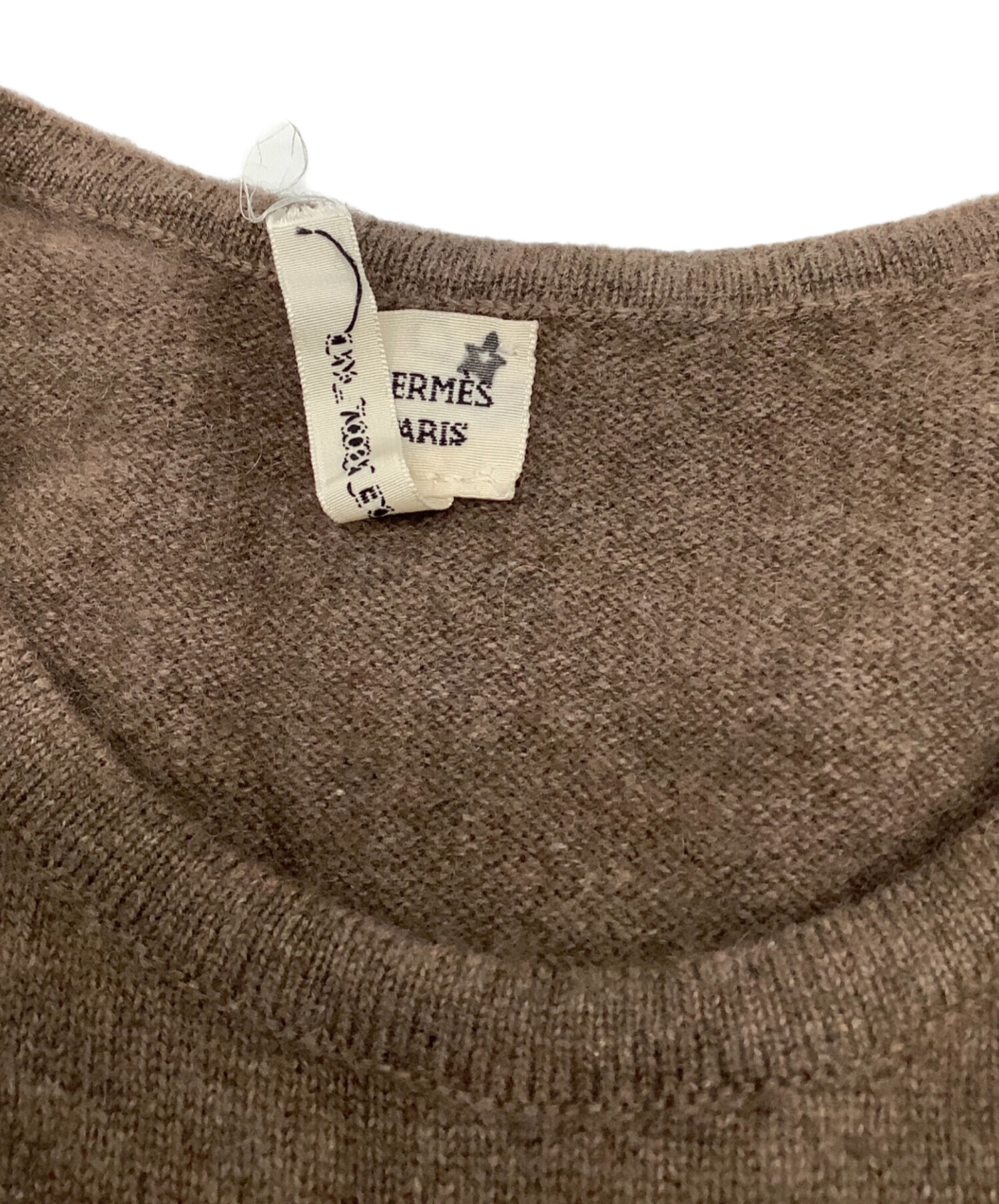 中古・古着通販】HERMES (エルメス) カシミヤ ノースリーブニット