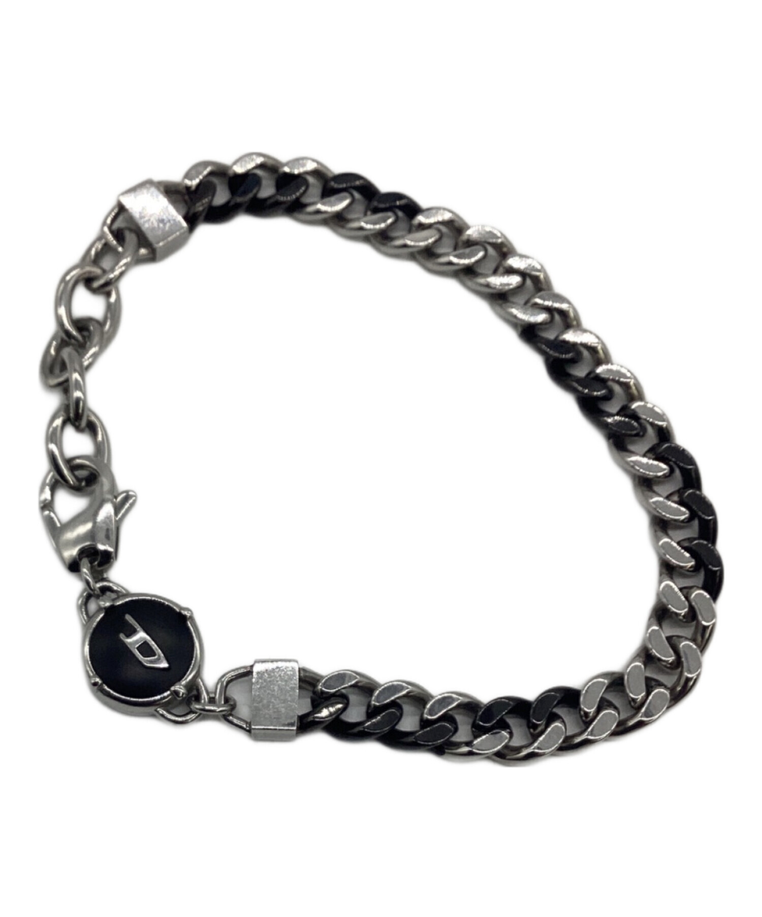 中古・古着通販】DIESEL (ディーゼル) ツートンステンレスブレスレット 