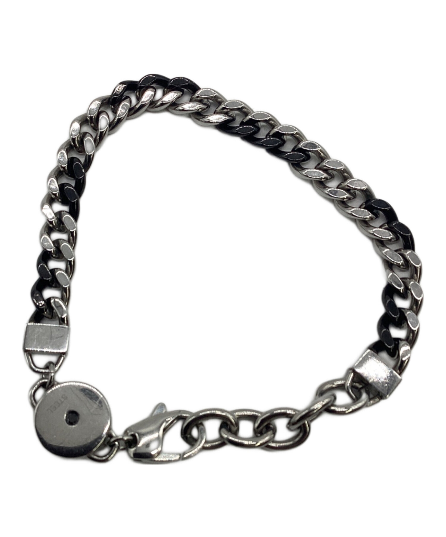 中古・古着通販】DIESEL (ディーゼル) ツートンステンレスブレスレット 