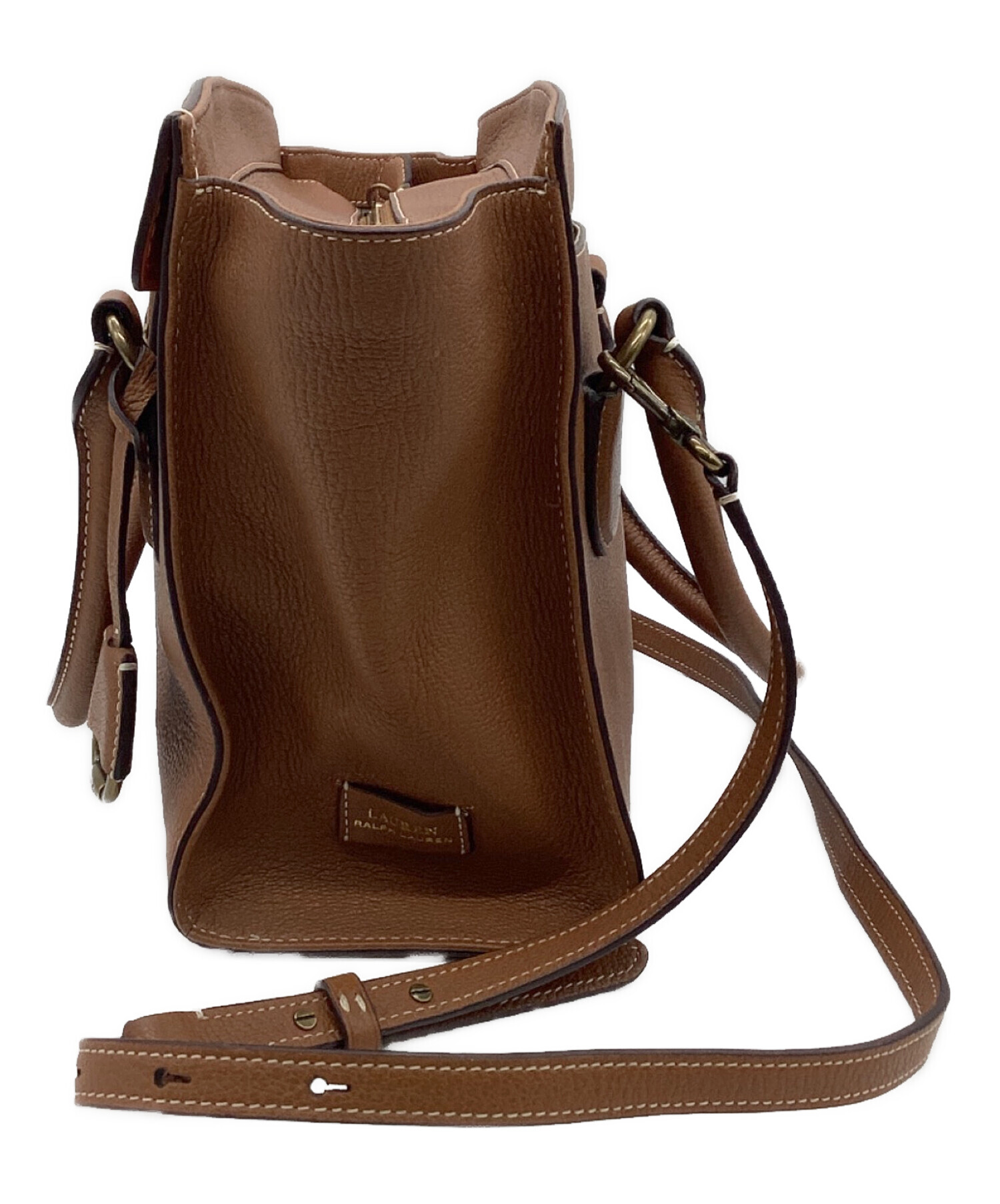 ローレンラルフローレン 2wayミニか ごバッグショルダー ブラウン ローレンラルフローレン 2wayミニかごバッグ ショルダー ブラウン