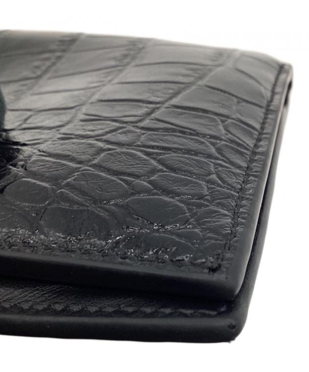 中古・古着通販】CELINE (セリーヌ) クロコダイル型押し 2つ折り財布