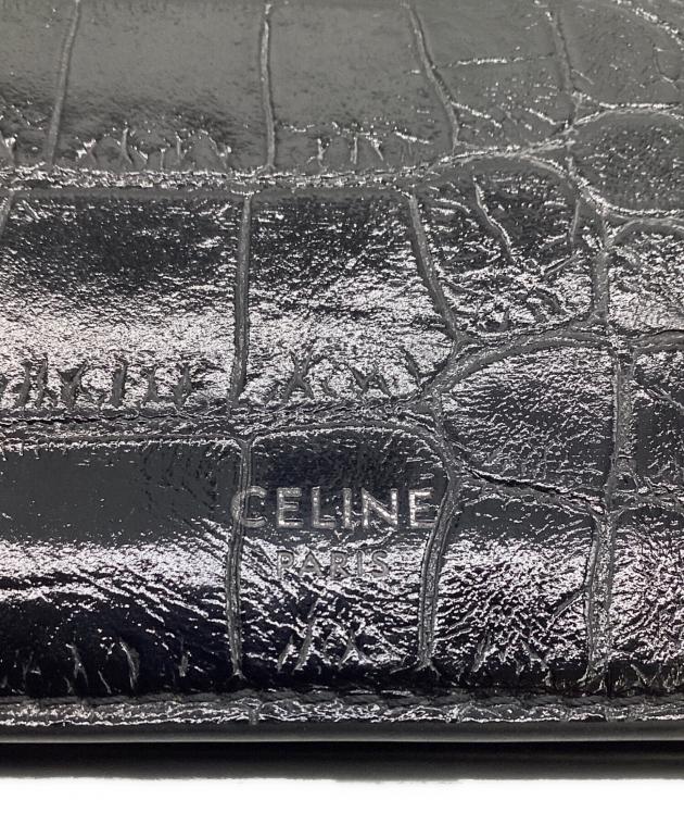 中古・古着通販】CELINE (セリーヌ) クロコダイル型押し 2つ折り財布