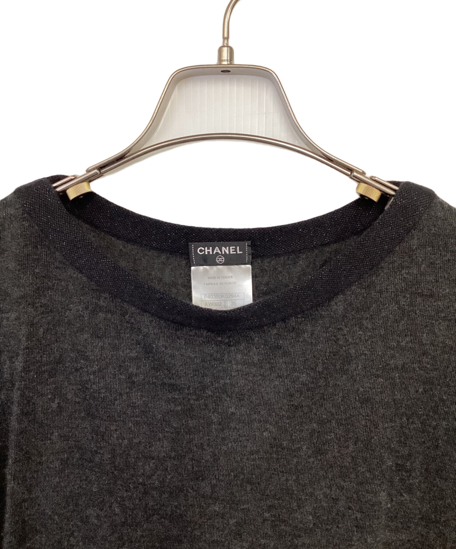 極美品シャネル　CHANEL⭐️未使用近い⭐️94305 ウールカシミヤ 黒34 中古・古着通販】CHANEL (シャネル) カシミヤ混 ニット ブラック