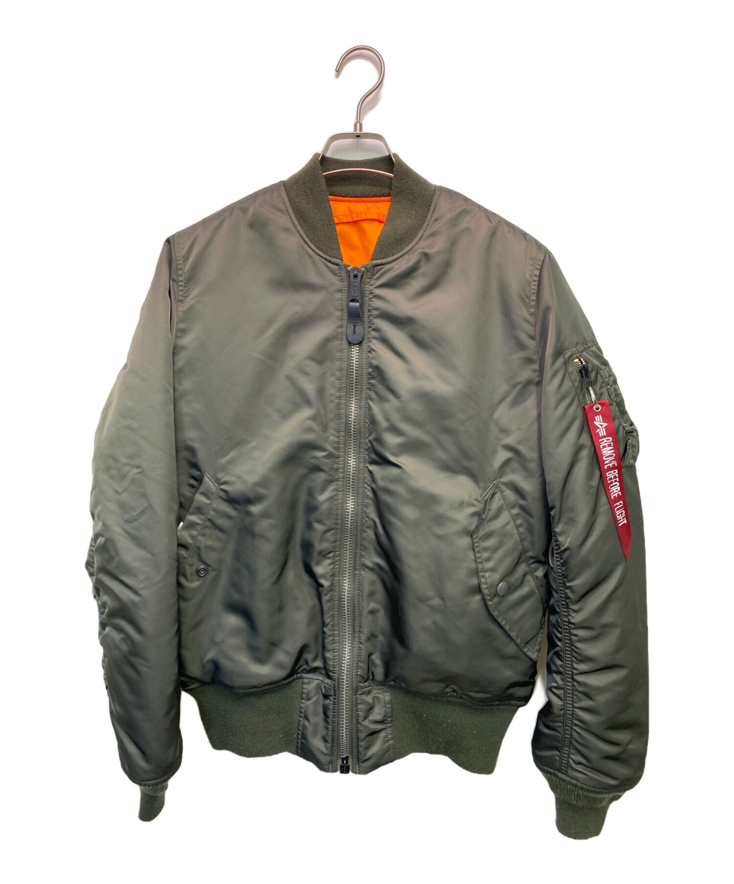 【着浅中古】ALPHA INDUSTRIES MA1 フライトジャケット 送料込 中古・古着通販】ALPHA (アルファ) フライトジャケット オリーブ