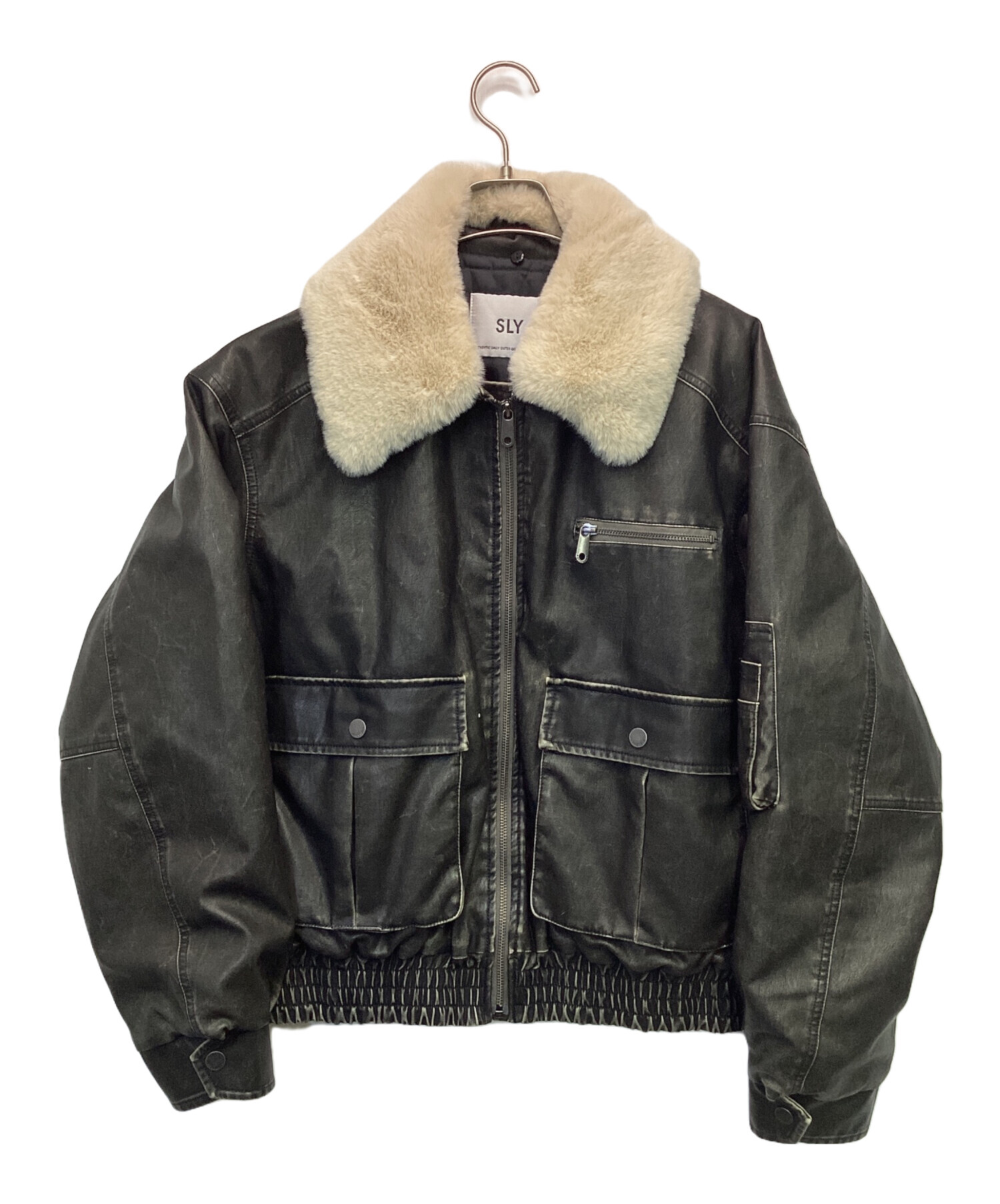 【新品未使用】SLY アウター ジャケット 中古・古着通販】SLY (スライ) ヴィンテージフェイクレザーブルゾン
