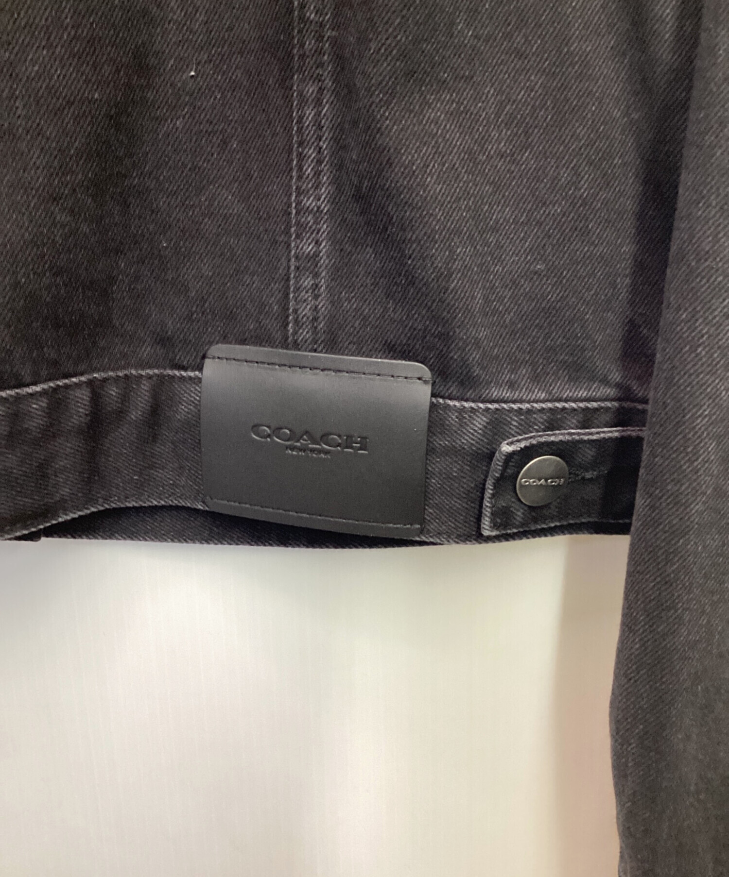 中古・古着通販】COACH (コーチ) デニムジャケット ブラック サイズ:M