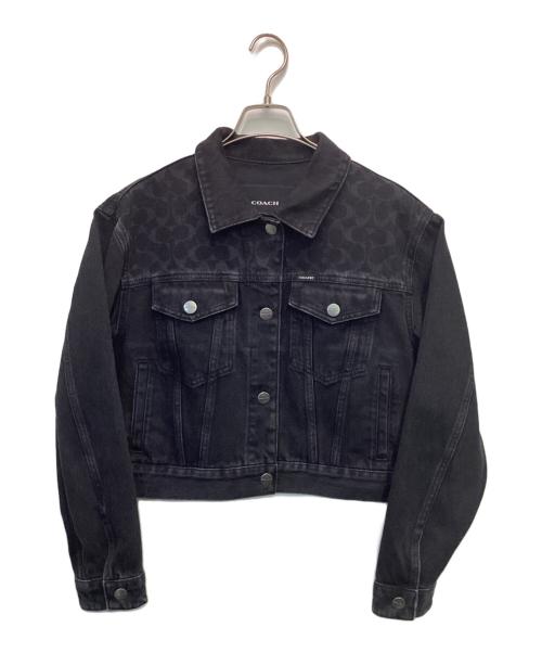 中古・古着通販】COACH (コーチ) デニムジャケット ブラック サイズ:M