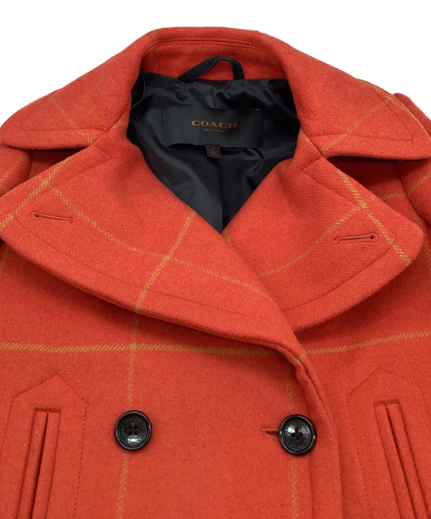 中古・古着通販】COACH (コーチ) Pコート レッド サイズ:XS｜ブランド