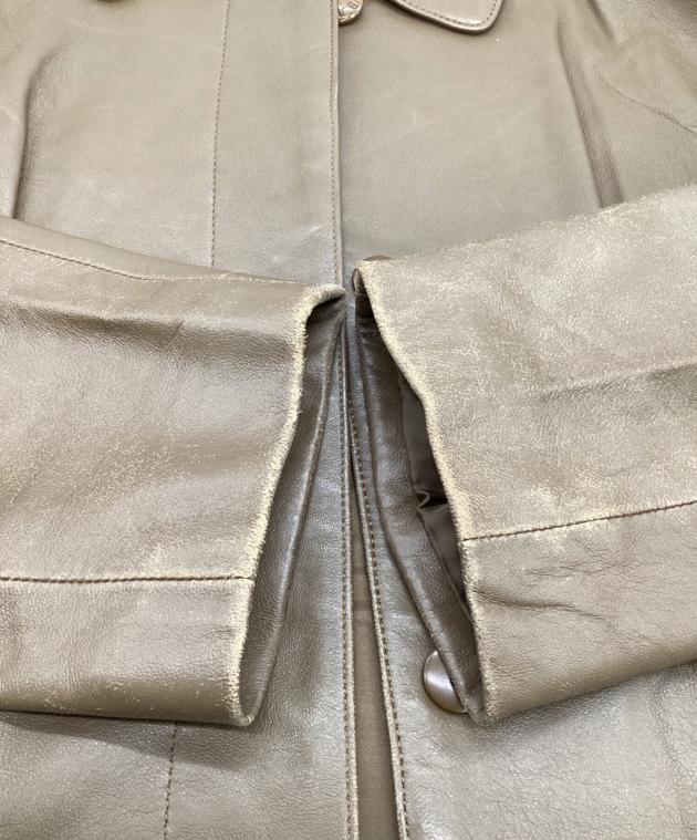 中古・古着通販】BALMAIN (バルマン) ラムレザージャケット ブラウン