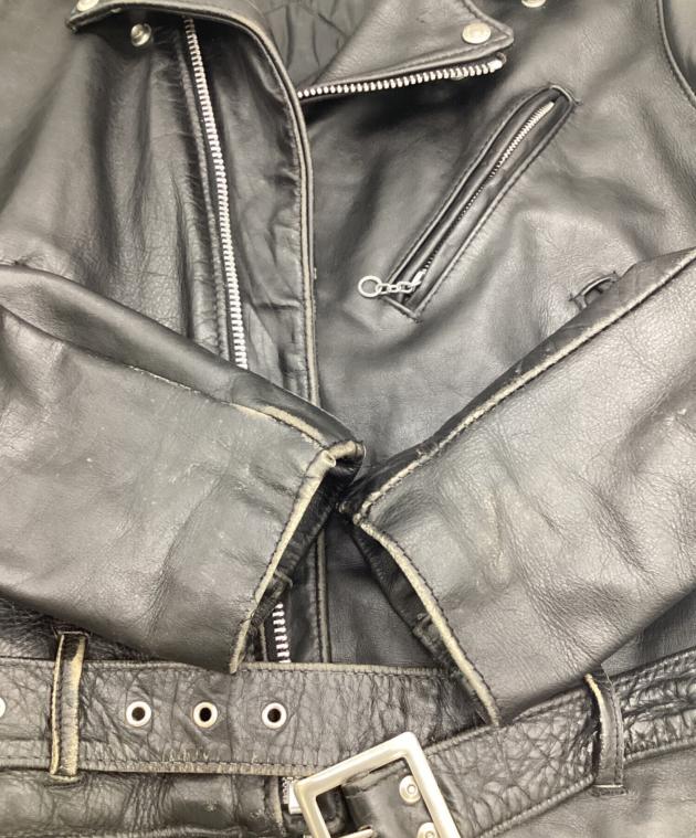 Schott Perfecto ブラックレザーライダースジャケット 36 中古・古着通販】PERFECTO by Schott (パーフェクト バイ ショット