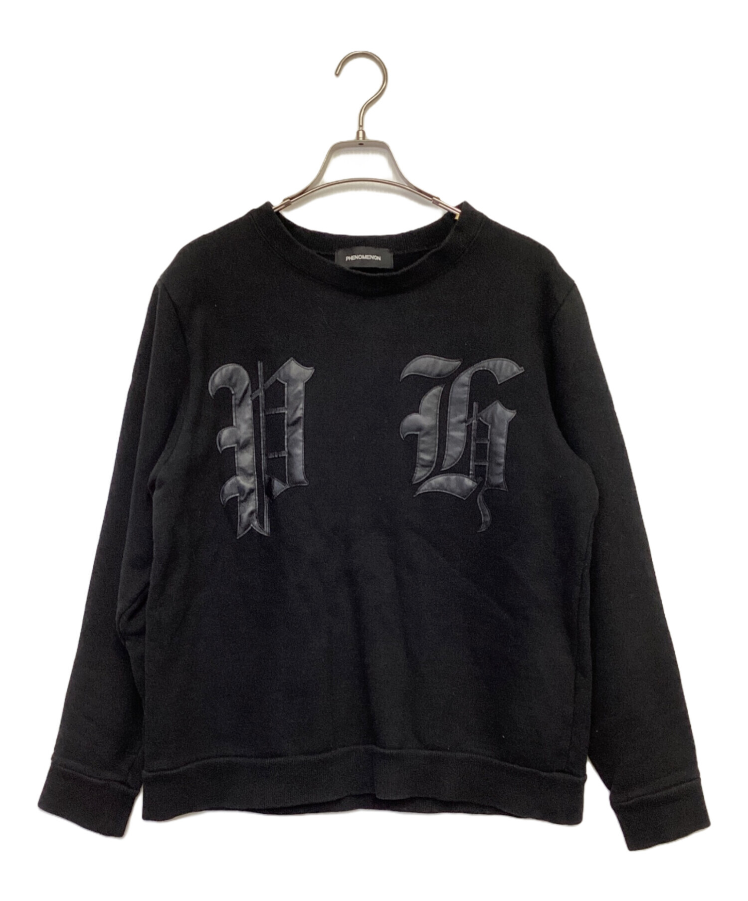 う*ち様 phenomenon フェノメノン スウェット ブラック　L 中古・古着通販】PHENOMENON (フェノメノン) クルーネックスウェット