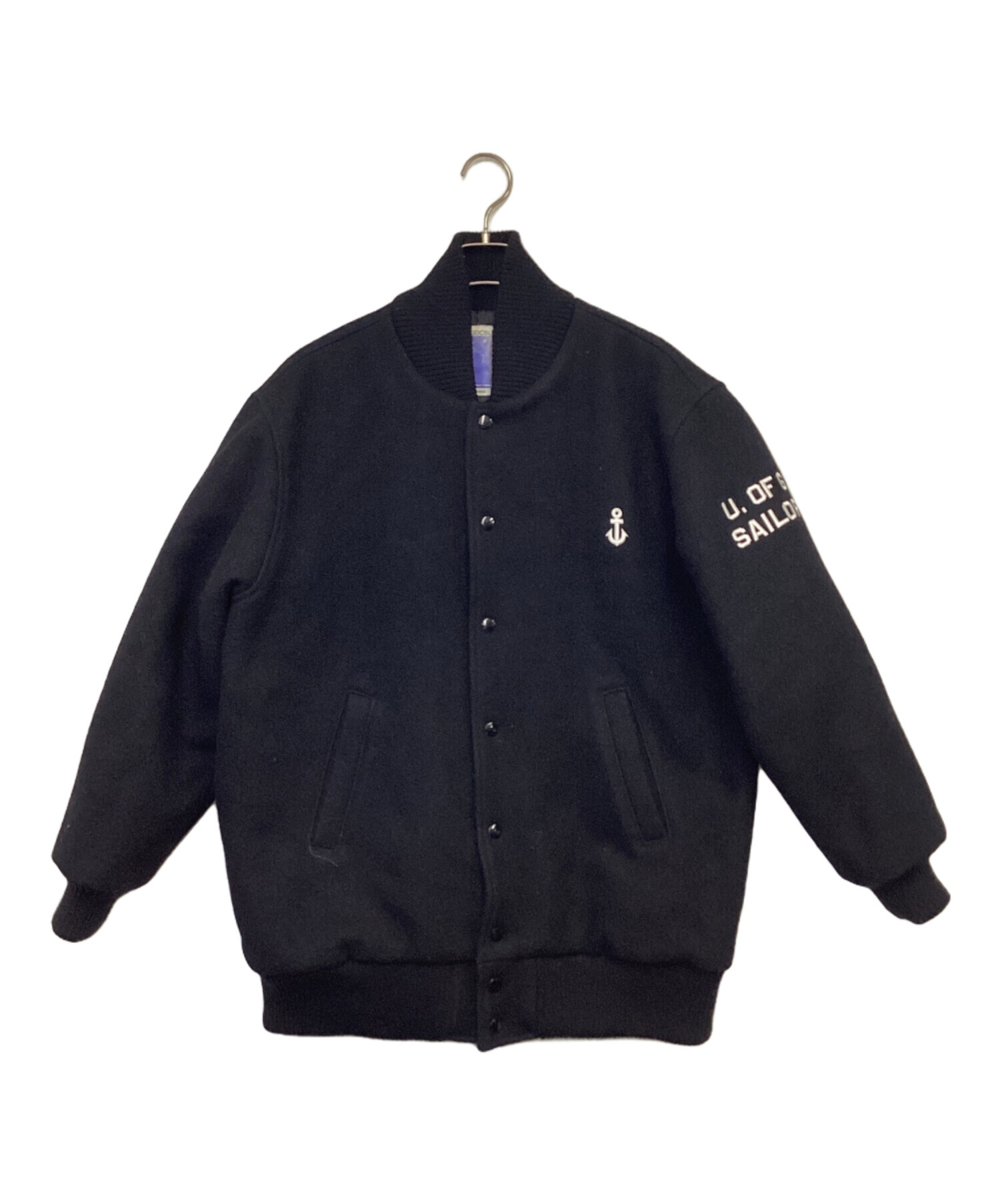 中古・古着通販】GDC (ジーディーシー) ウールスタジャン ブラック