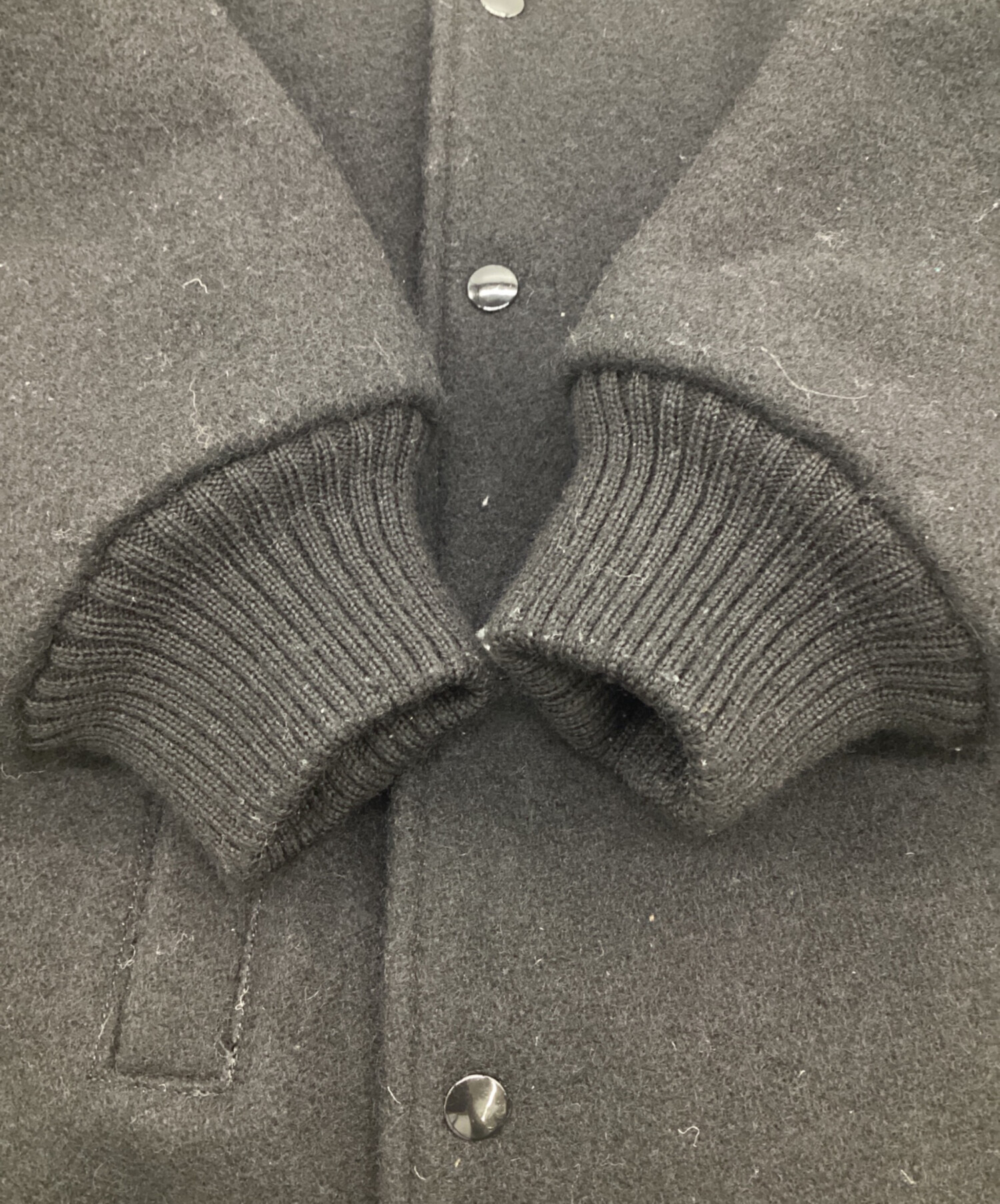 中古・古着通販】GDC (ジーディーシー) ウールスタジャン ブラック