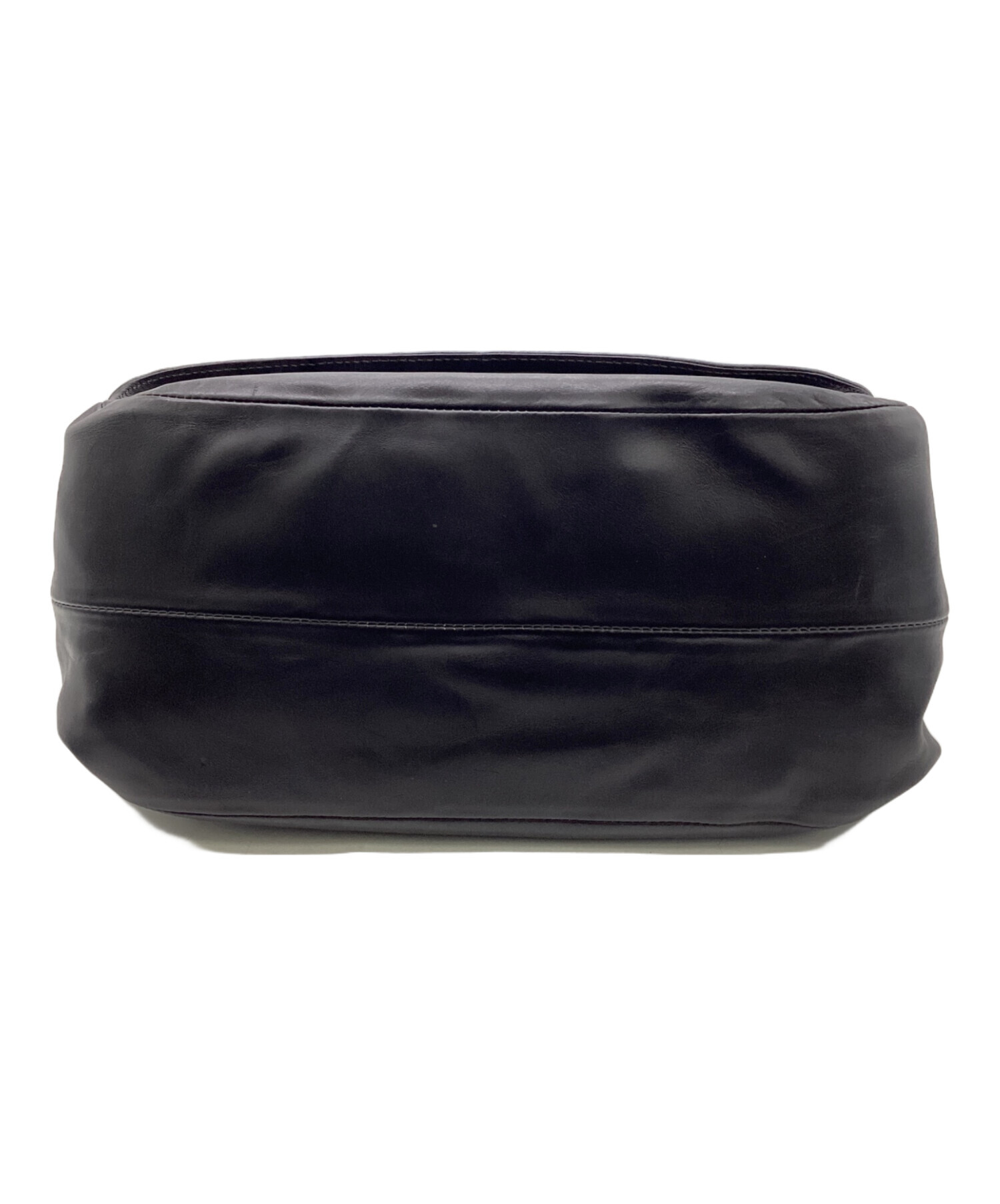 中古・古着通販】HIROFU (ヒロフ) レザーショルダーバッグ ブラック