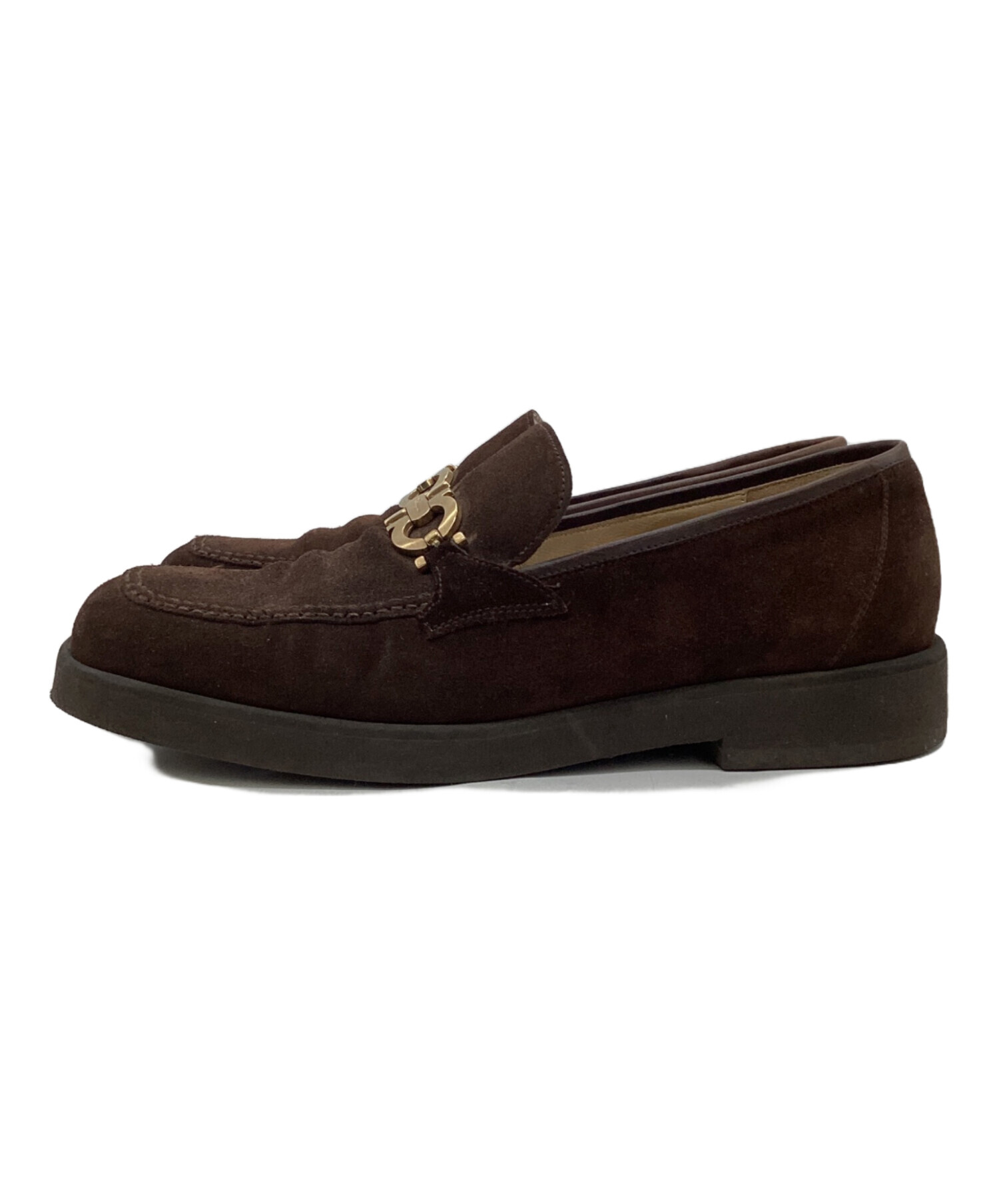 最終価格！未使用 Ferragamo ガンチーニローファー 靴 ブラウン 中古・古着通販】Salvatore Ferragamo (サルヴァトーレ フェラガモ