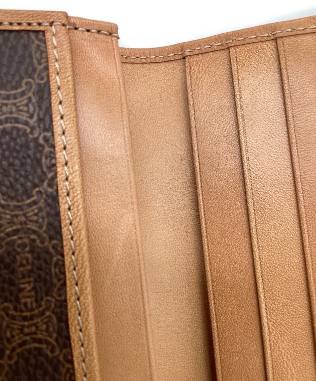 中古・古着通販】CELINE (セリーヌ) マカダム 長財布 ブラウン