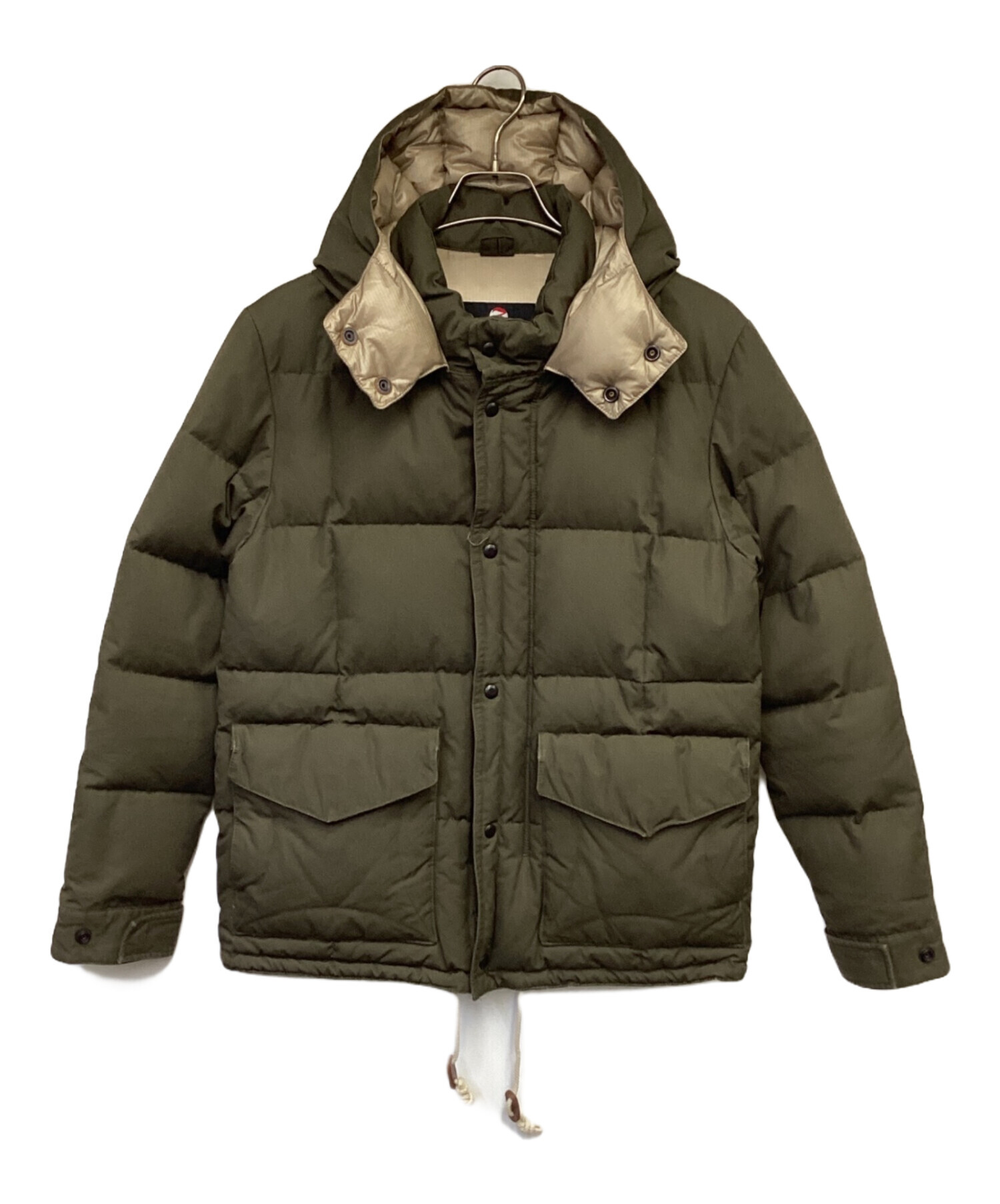   ダウンジャケット カーキグリーン 中古・古着通販】ZANTER (ザンター) ダウンジャケット カーキ サイズ:M