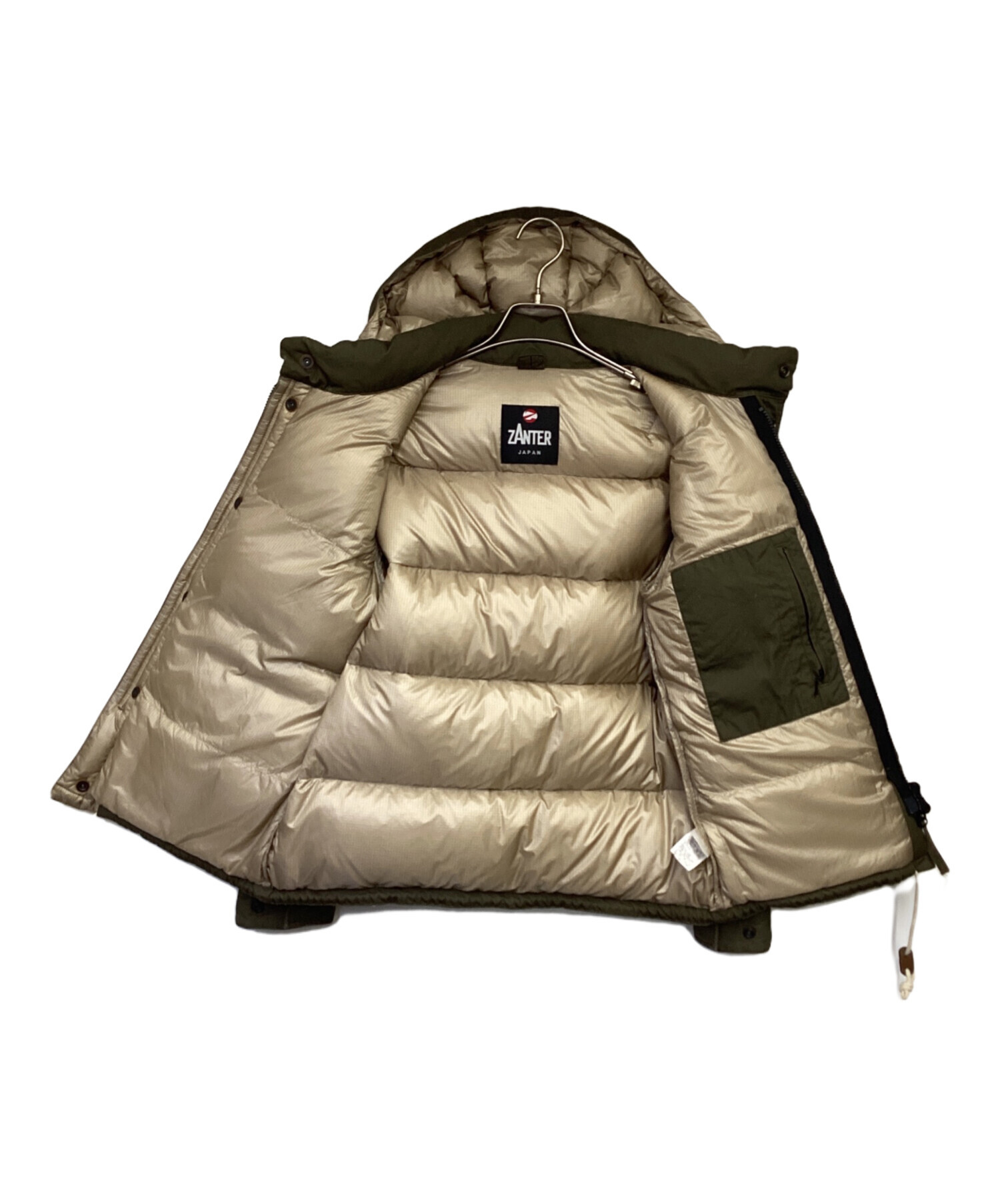 中古・古着通販】ZANTER (ザンター) ダウンジャケット カーキ サイズ:M