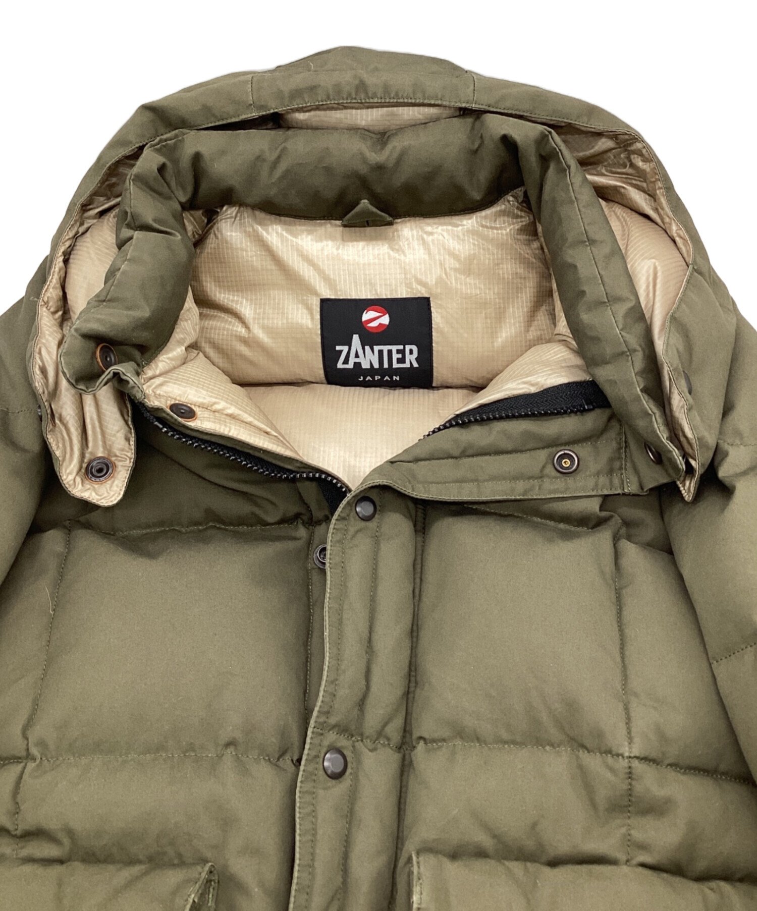 中古・古着通販】ZANTER (ザンター) ダウンジャケット カーキ サイズ:M