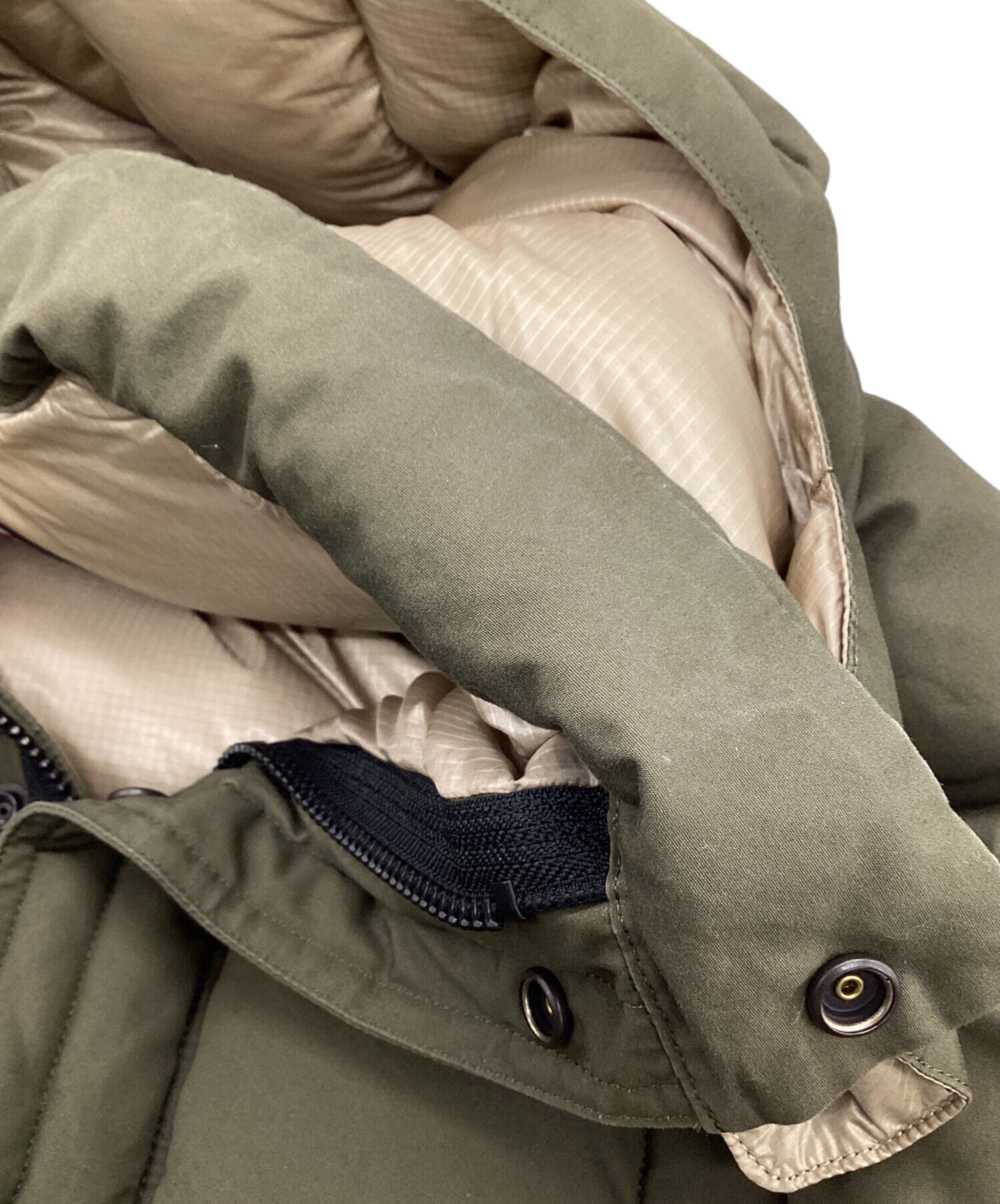 中古・古着通販】ZANTER (ザンター) ダウンジャケット カーキ サイズ:M