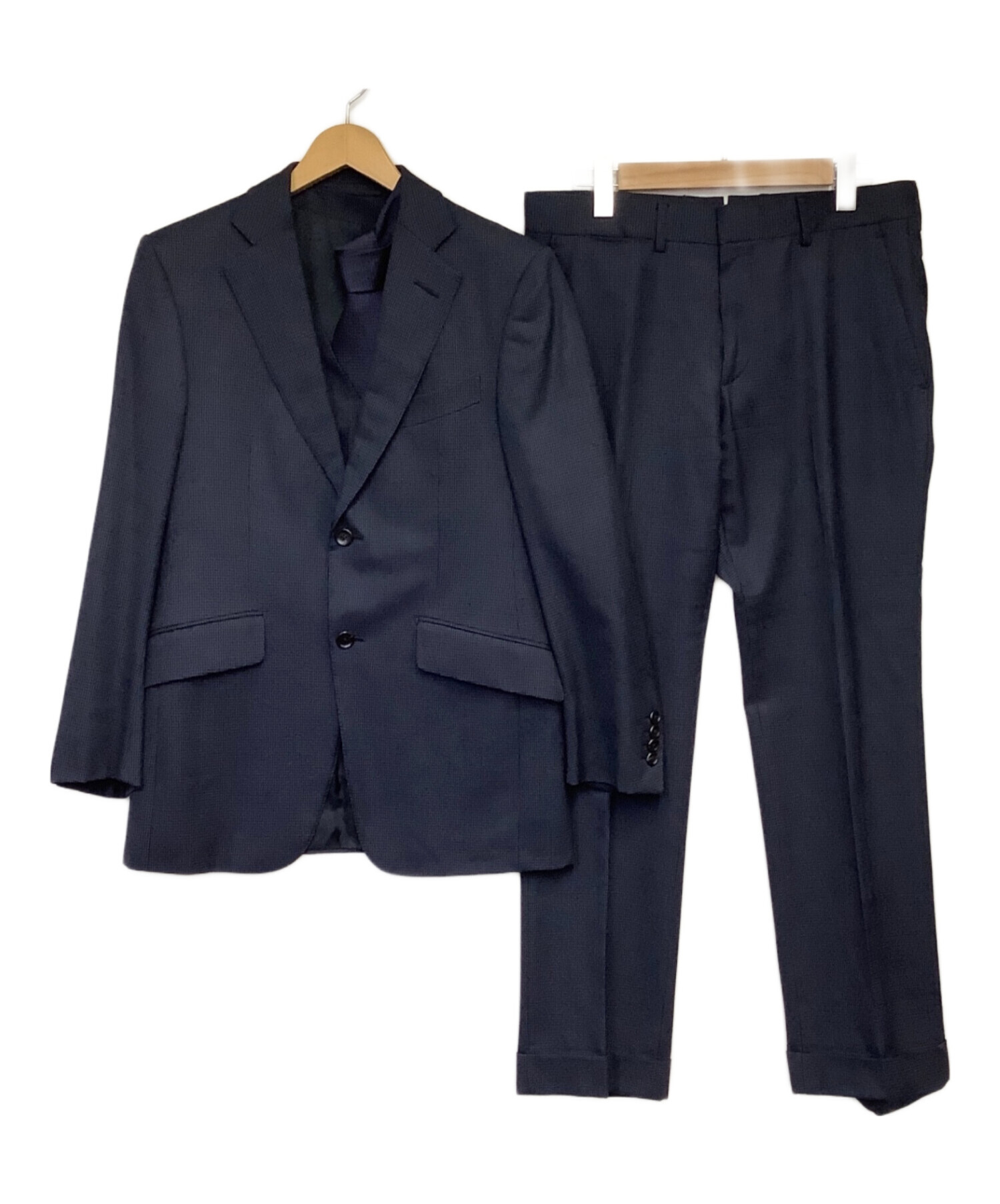 dunhill ダンヒル イタリア製 2B スーツ セットアップ 紺 N634 中古・古着通販】ALFRED DUNHILL (アルフレッド・ダンヒル) JFA（日本