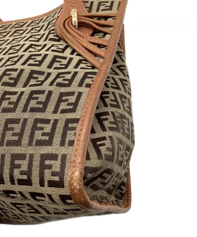 中古・古着通販】FENDI (フェンディ) ハンドバッグ ベージュ×ブラウン