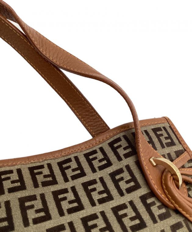 中古・古着通販】FENDI (フェンディ) ハンドバッグ ベージュ×ブラウン