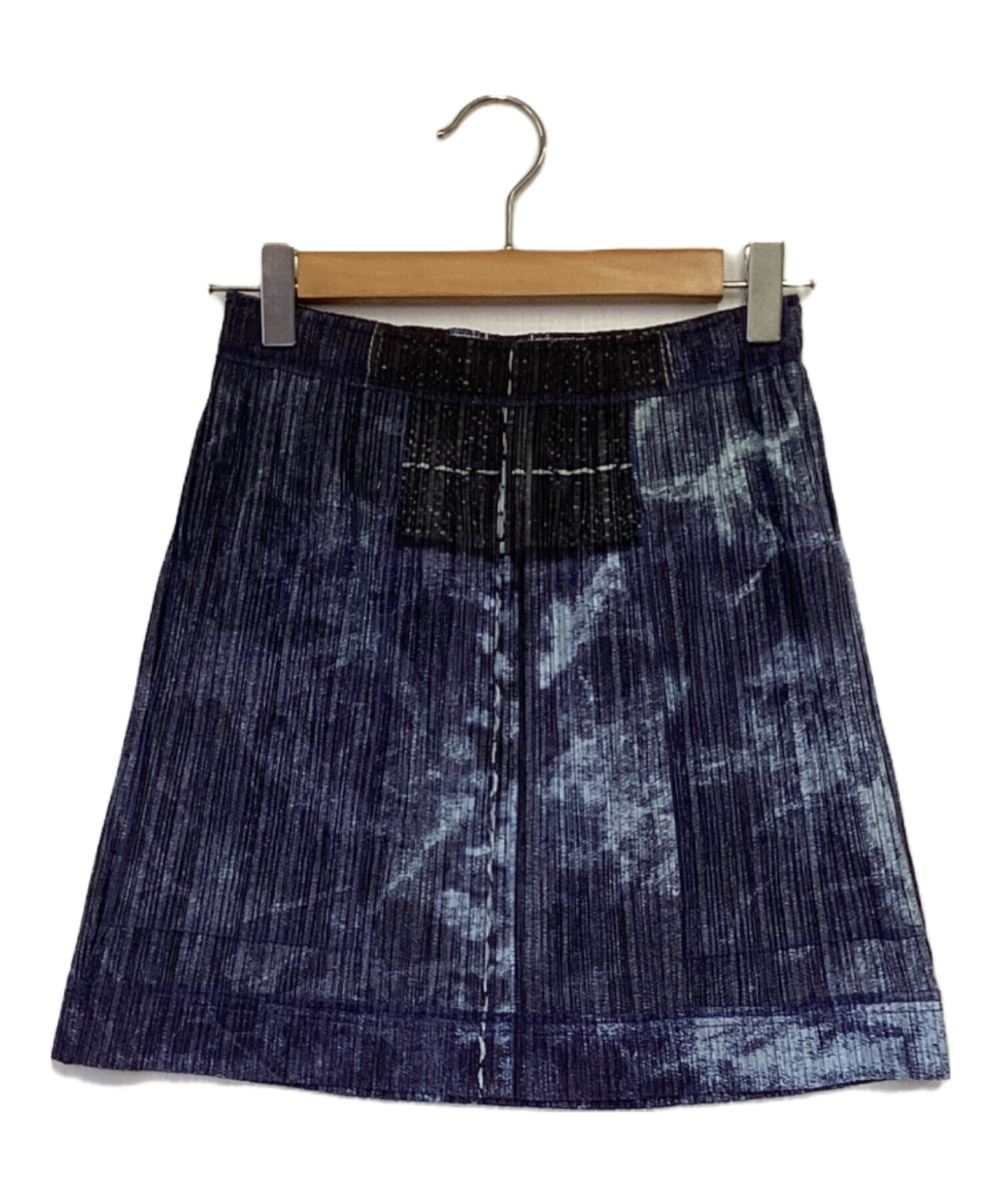 PLEATS PLEASE スカート ネイビー サイズ3 中古・古着通販】PLEATS PLEASE (プリーツプリーズ) プリーツ スカート