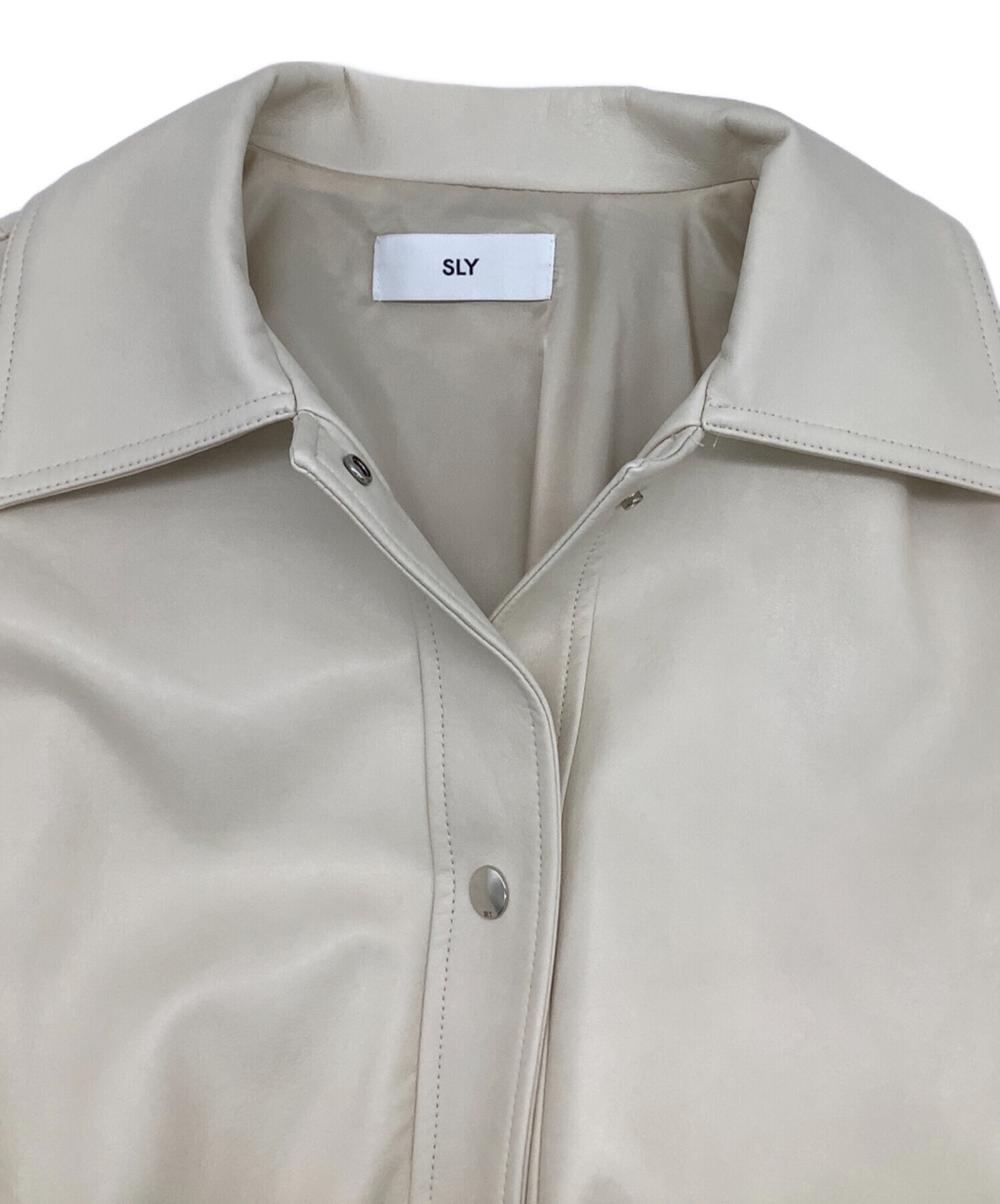 SLY FAUX LEATHER OVERSIZE ブルゾン 中古・古着通販】SLY (スライ) FAUX LEATHER OVERSIZE（フェイク