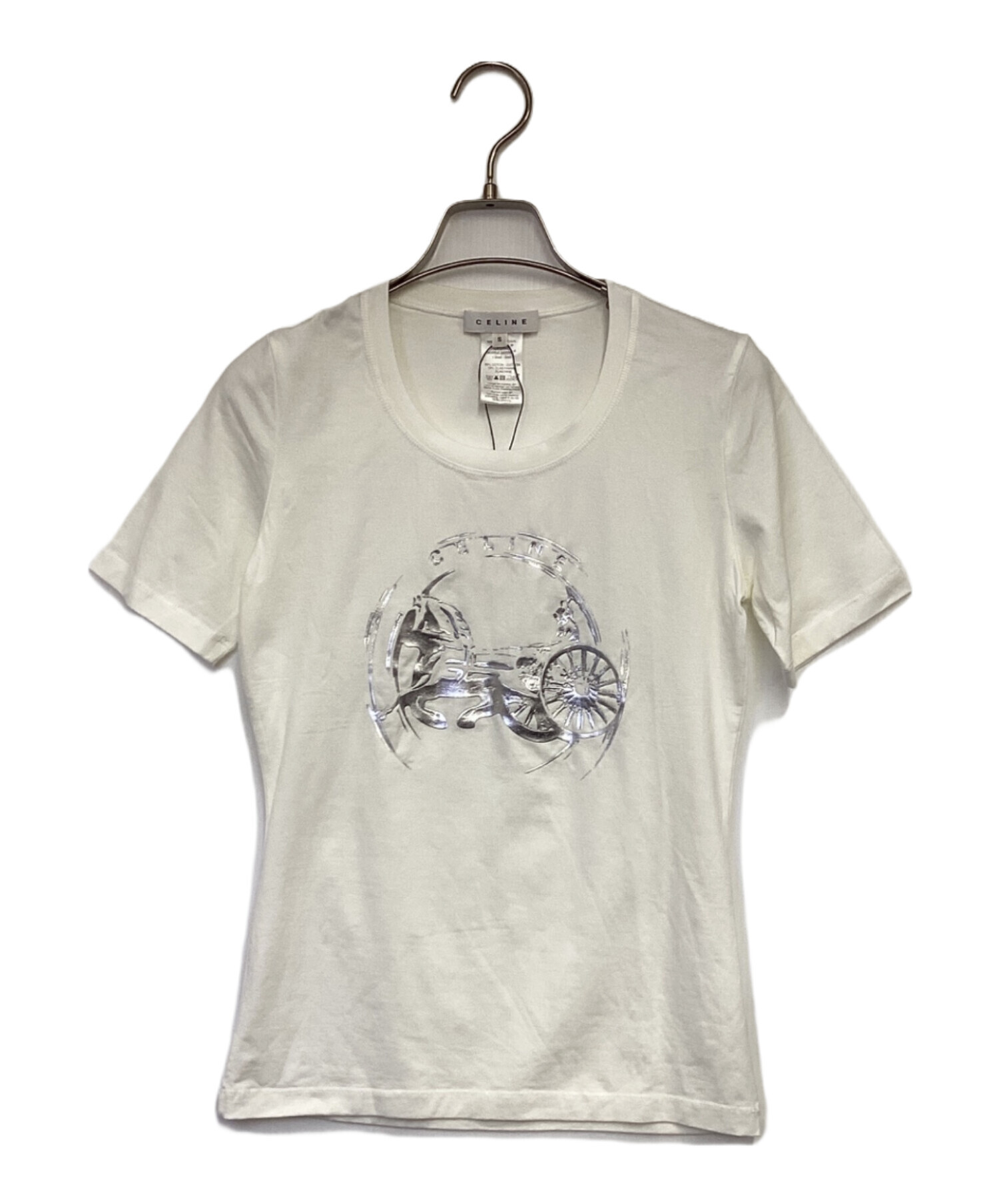 中古・古着通販】CELINE (セリーヌ) Tシャツ ホワイト サイズ:S 