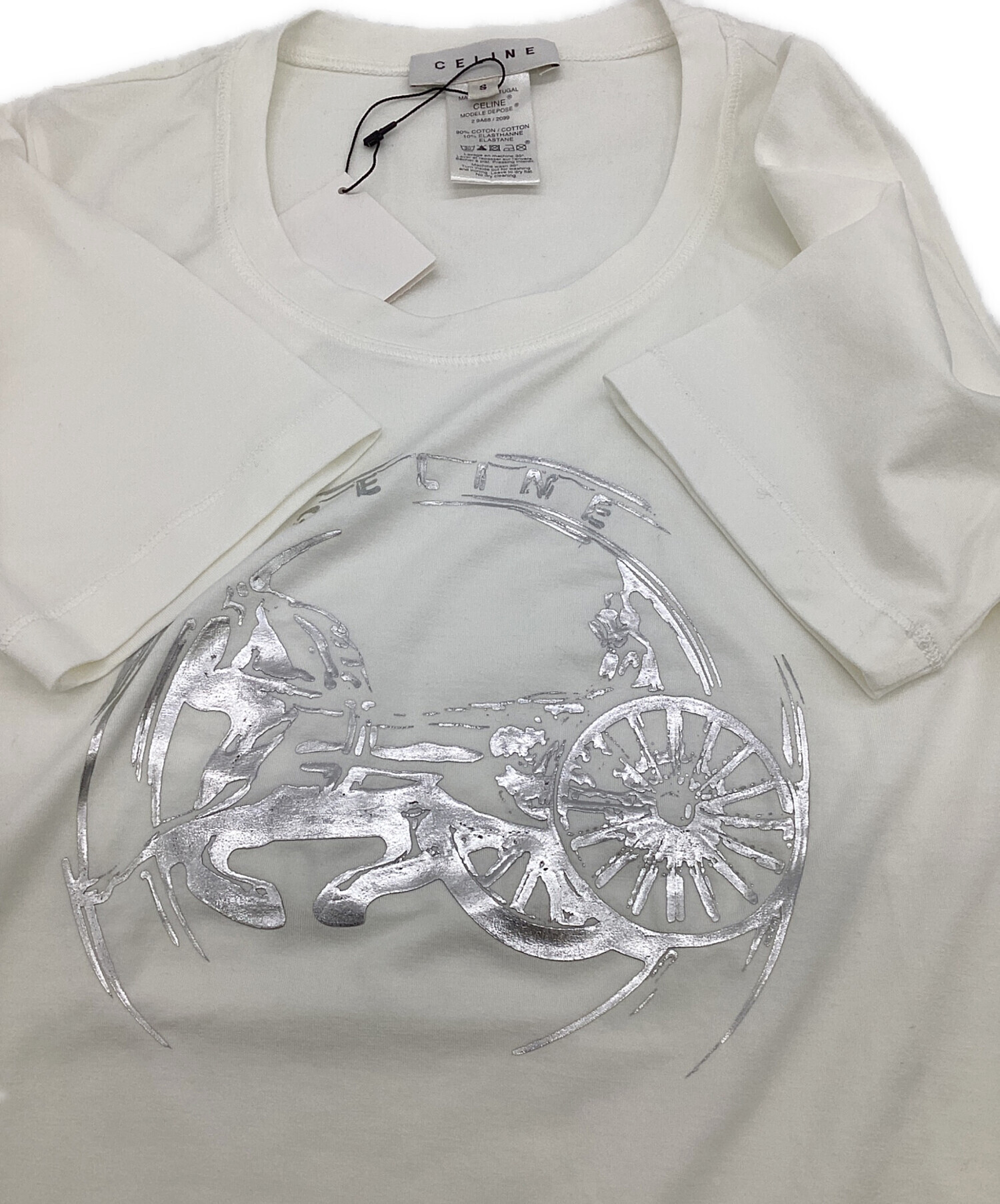 中古・古着通販】CELINE (セリーヌ) Tシャツ ホワイト サイズ:S 