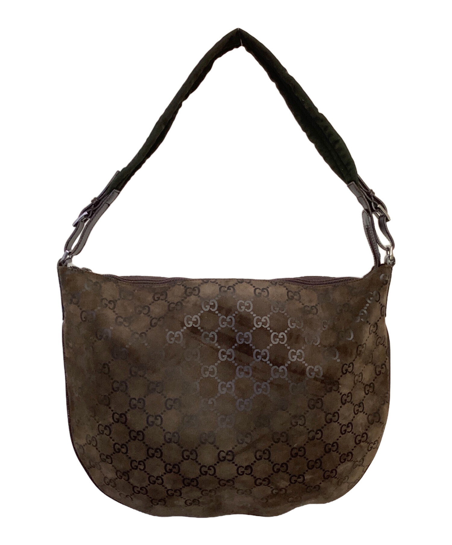 中古・古着通販】GUCCI (グッチ) スウェードショルダーバッグ ブラウン