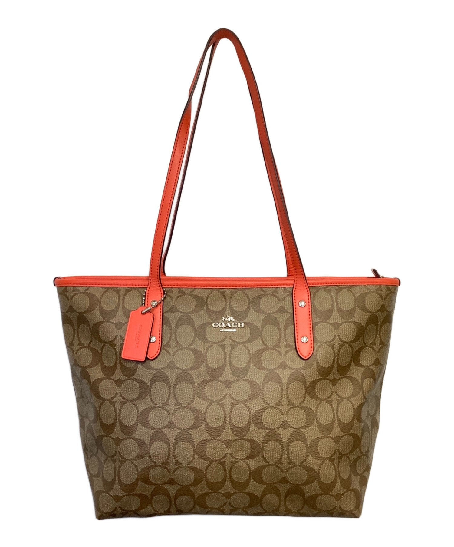 中古・古着通販】COACH (コーチ) シグネチャー トートバッグ ベージュ 