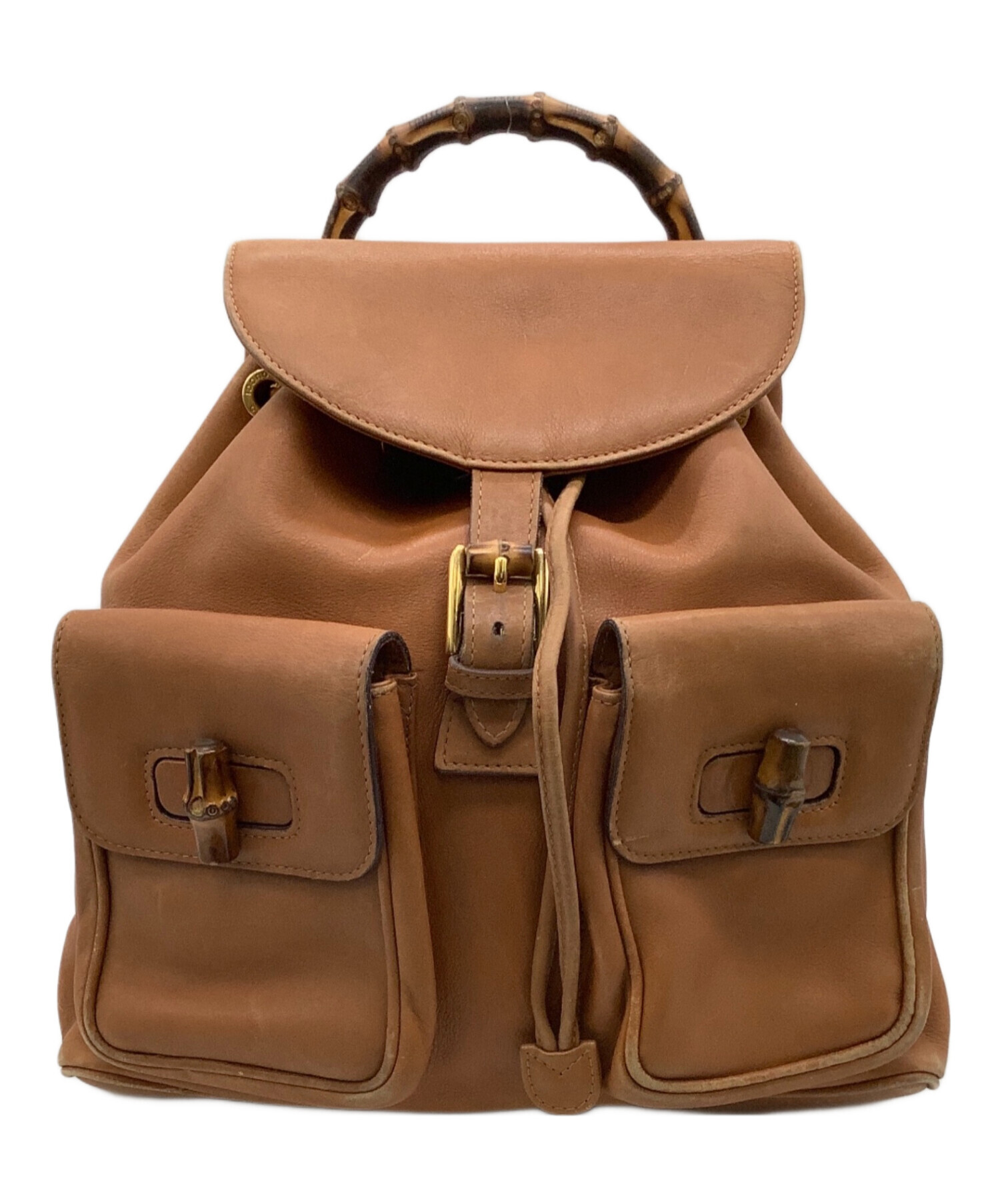 GUCCI グッチ バンブー リュック ブラウン 14057 レディース【中古】 e61193g 中古・古着通販】GUCCI (グッチ) バンブー リュック ブラウン