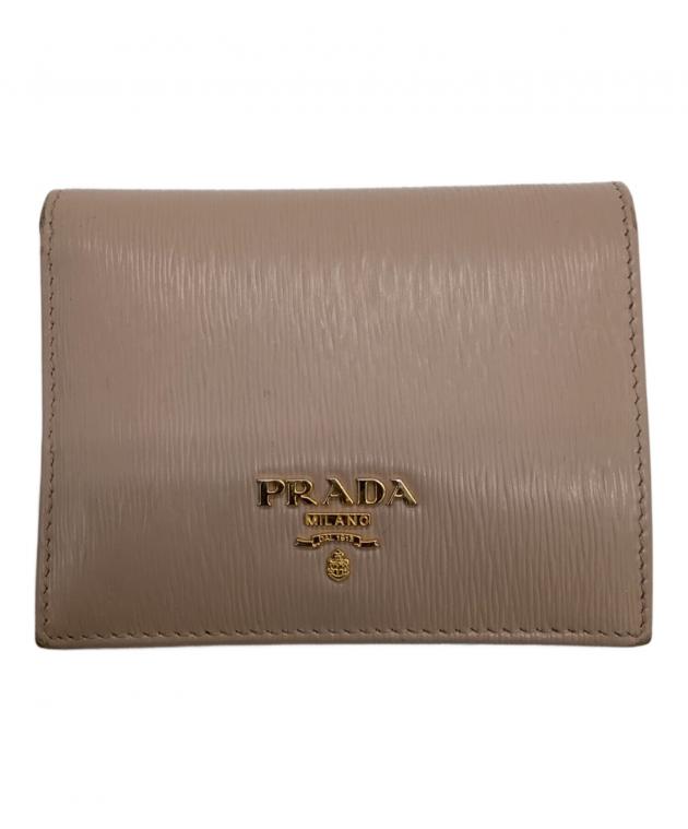 中古・古着通販】PRADA (プラダ) エピ 2つ折り財布 ベージュ｜ブランド 
