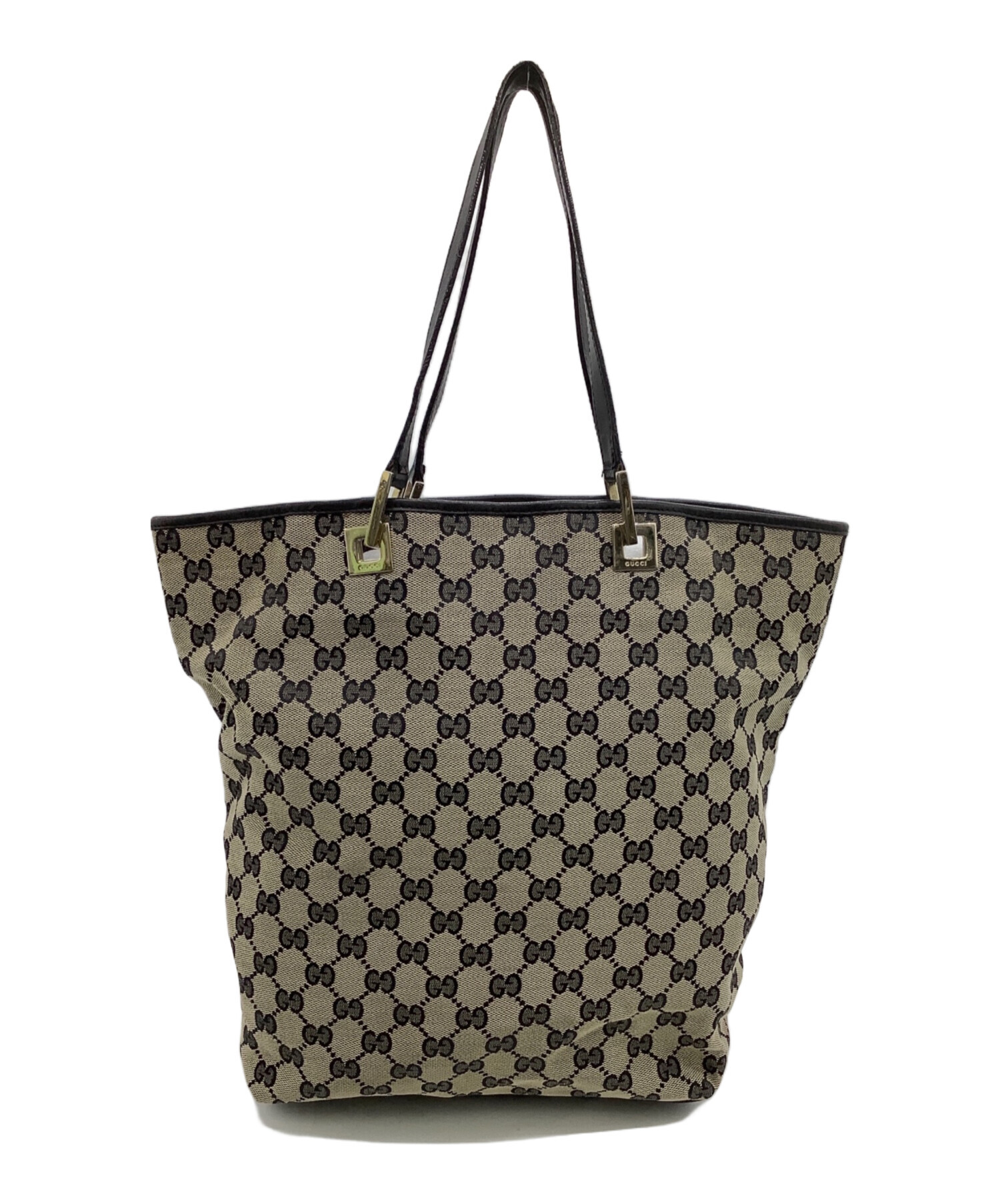 中古・古着通販】GUCCI (グッチ) トートバッグ ベージュ×ブラック