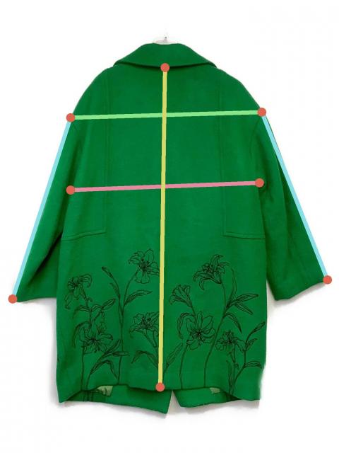 リリーブラウン　ウールコート　グリーン LILY BROWN（リリーブラウン）の「ステンカラーウールコート（ステン