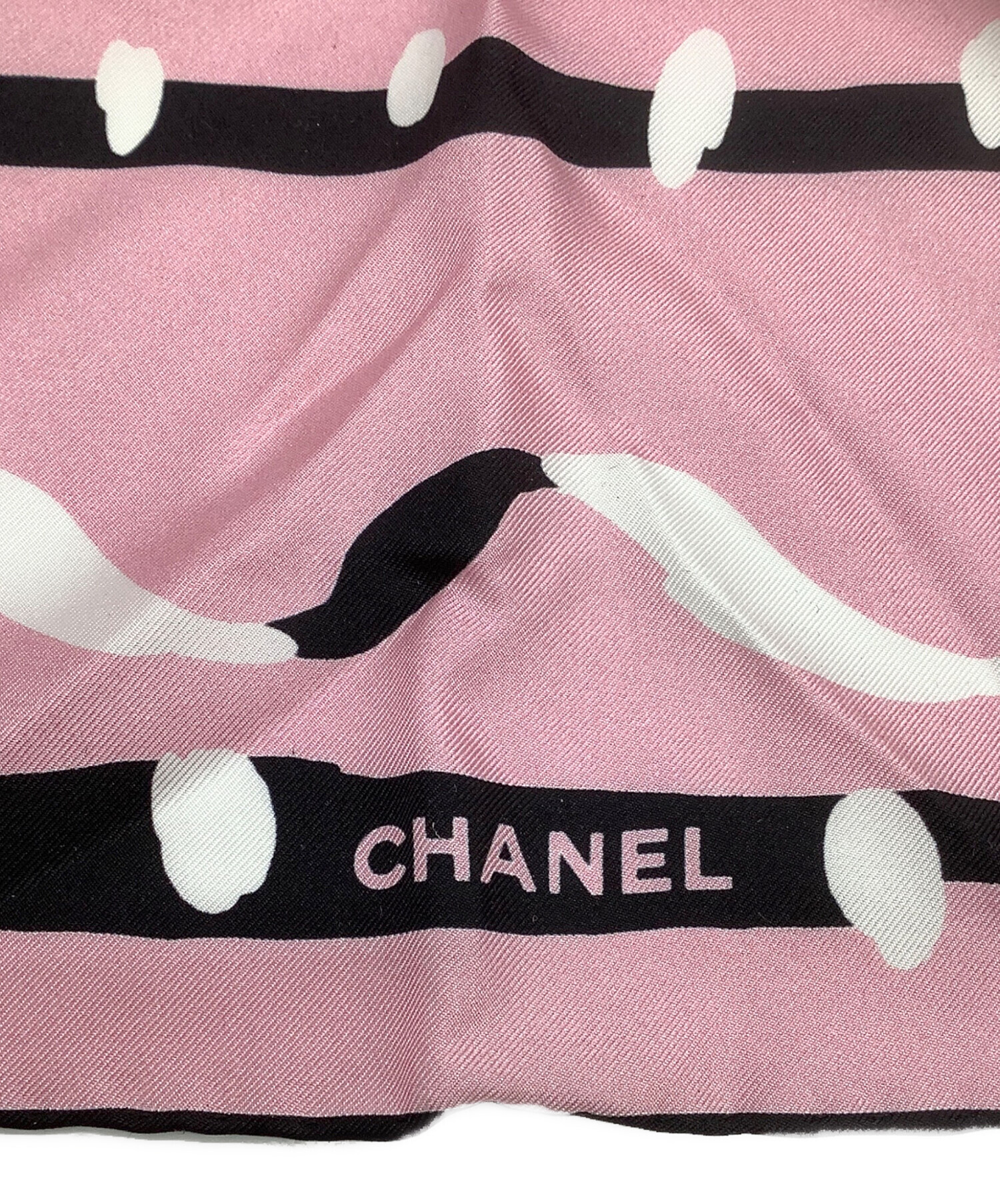 中古・古着通販】CHANEL (シャネル) ココマークシルクスカーフ ピンク