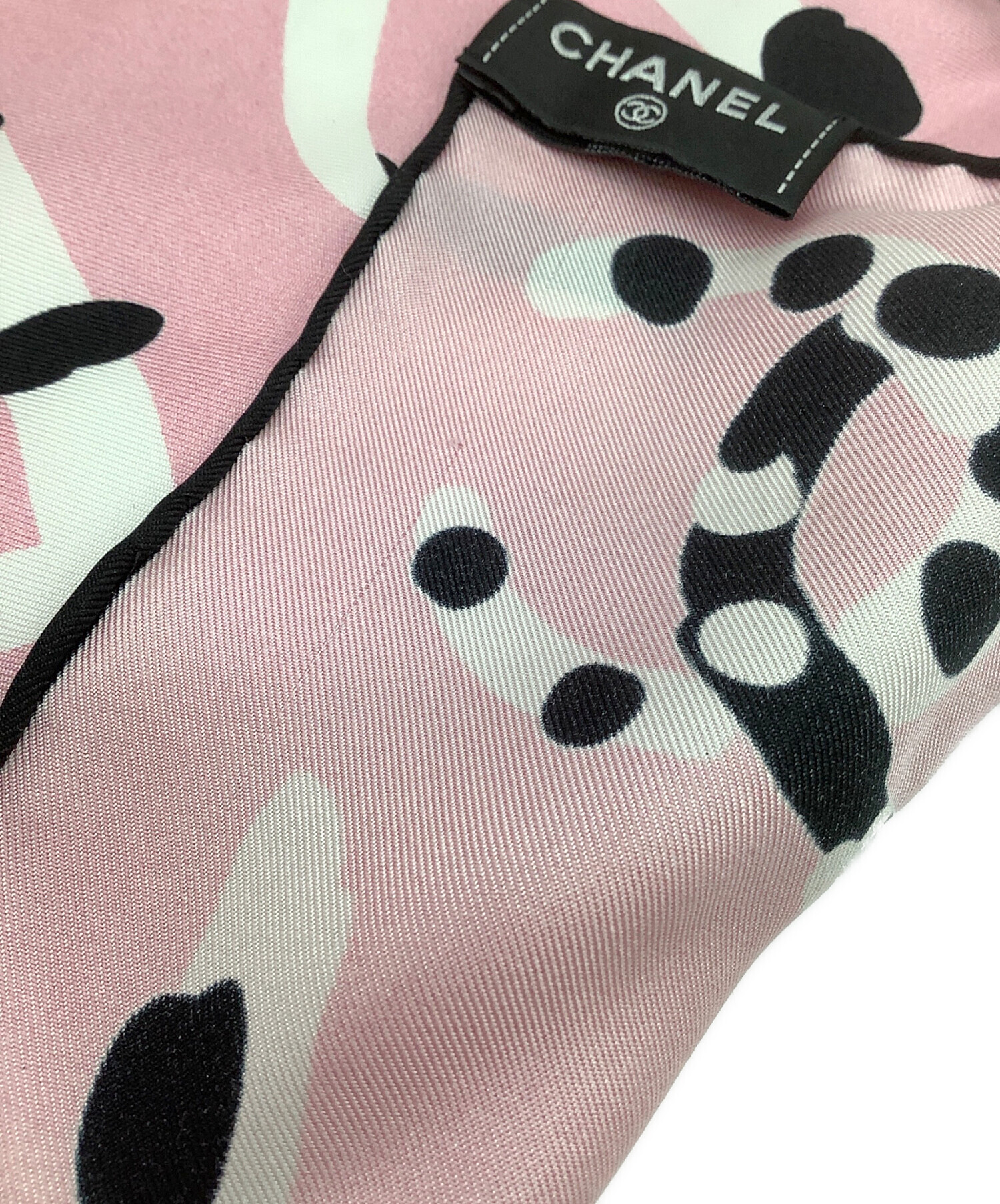 中古・古着通販】CHANEL (シャネル) ココマークシルクスカーフ ピンク