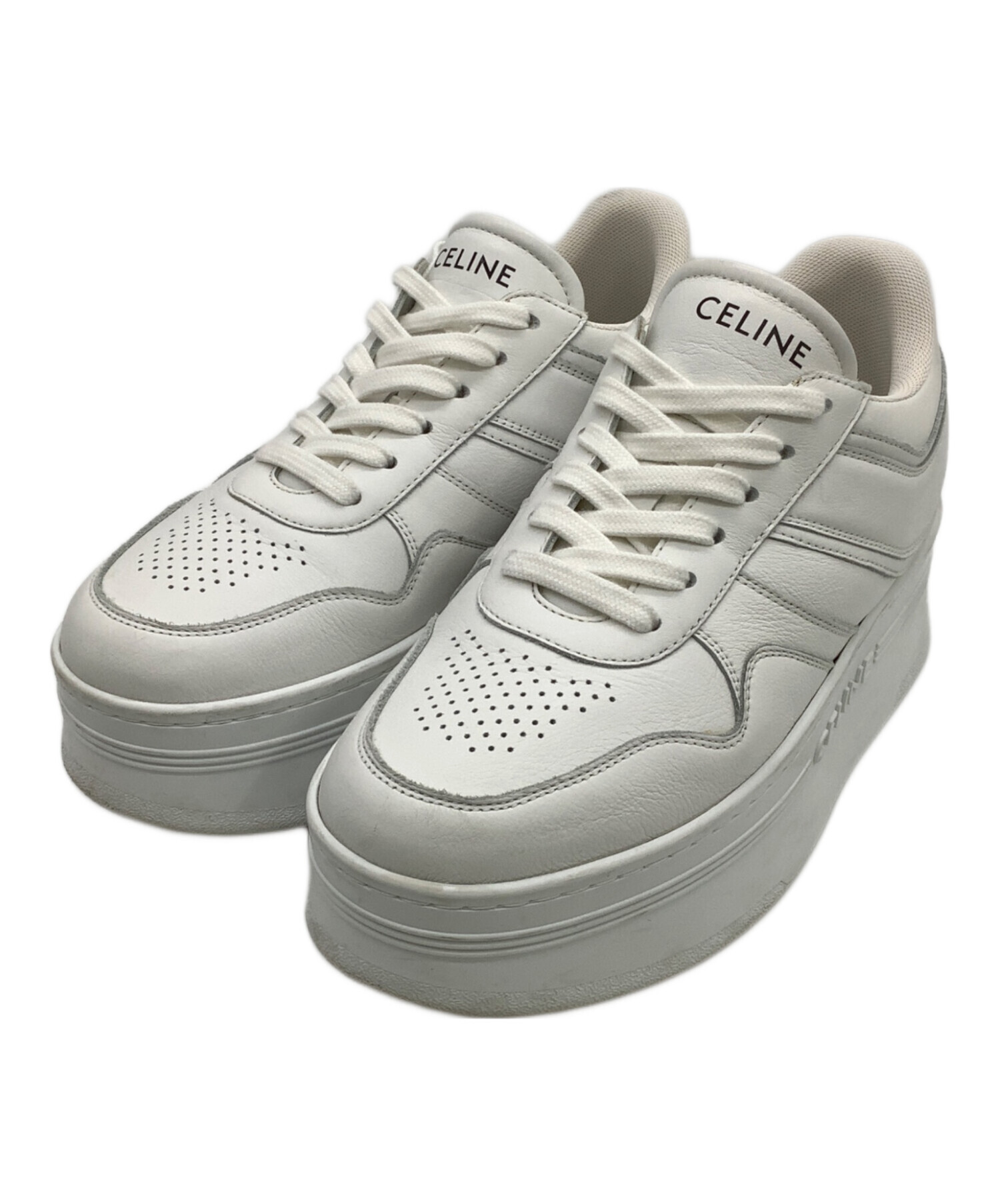 中古・古着通販】CELINE (セリーヌ) ブロックスニーカーウェッジソール