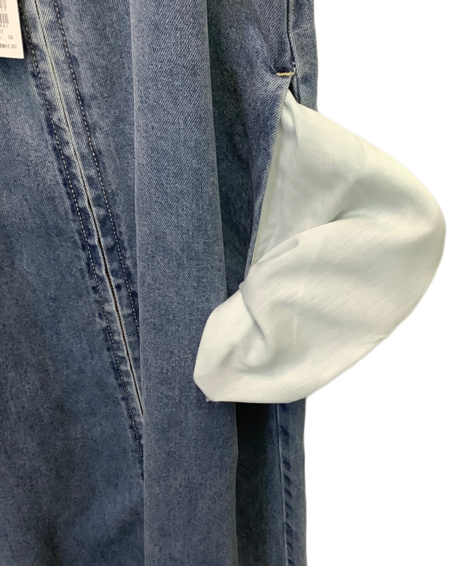 中古・古着通販】DOUDOU (ドゥドゥ) リヨセルデニムジャンスカ ブルー