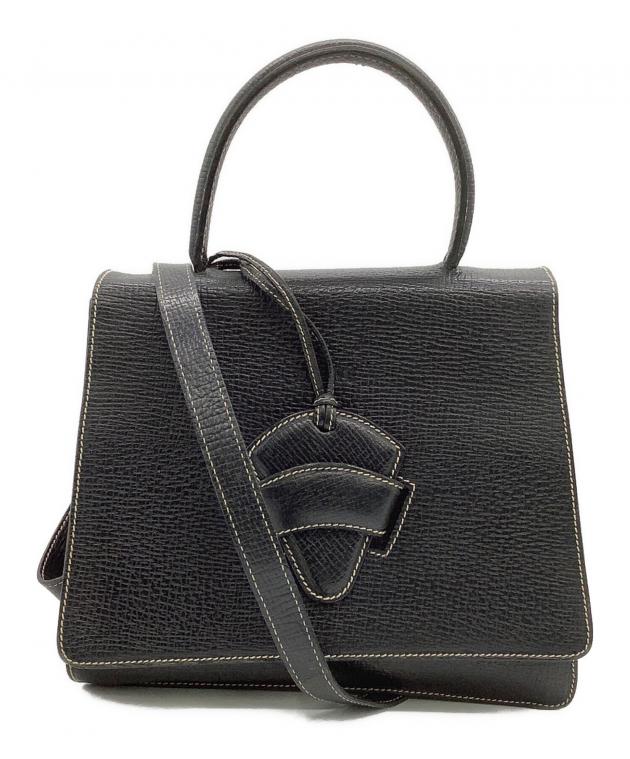 綺麗め中古 ロエベ Loewe バルセロナ 黒 レザー 2way ハンドバッグ 綺麗め中古 ロエベ Loewe バルセロナ 黒 レザー 2way ハンドバッグ