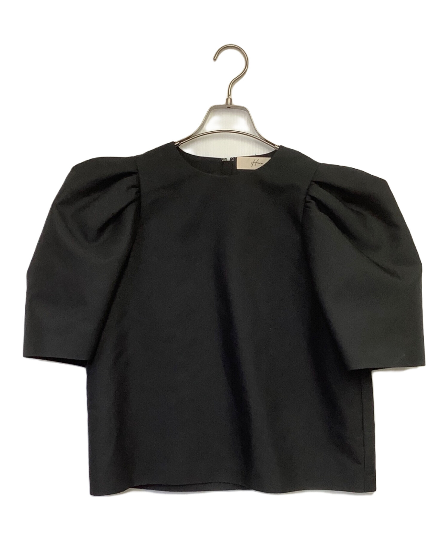 中古・古着通販】Heve (ヘイヴ) 半袖ブラウス ブラック サイズ:F