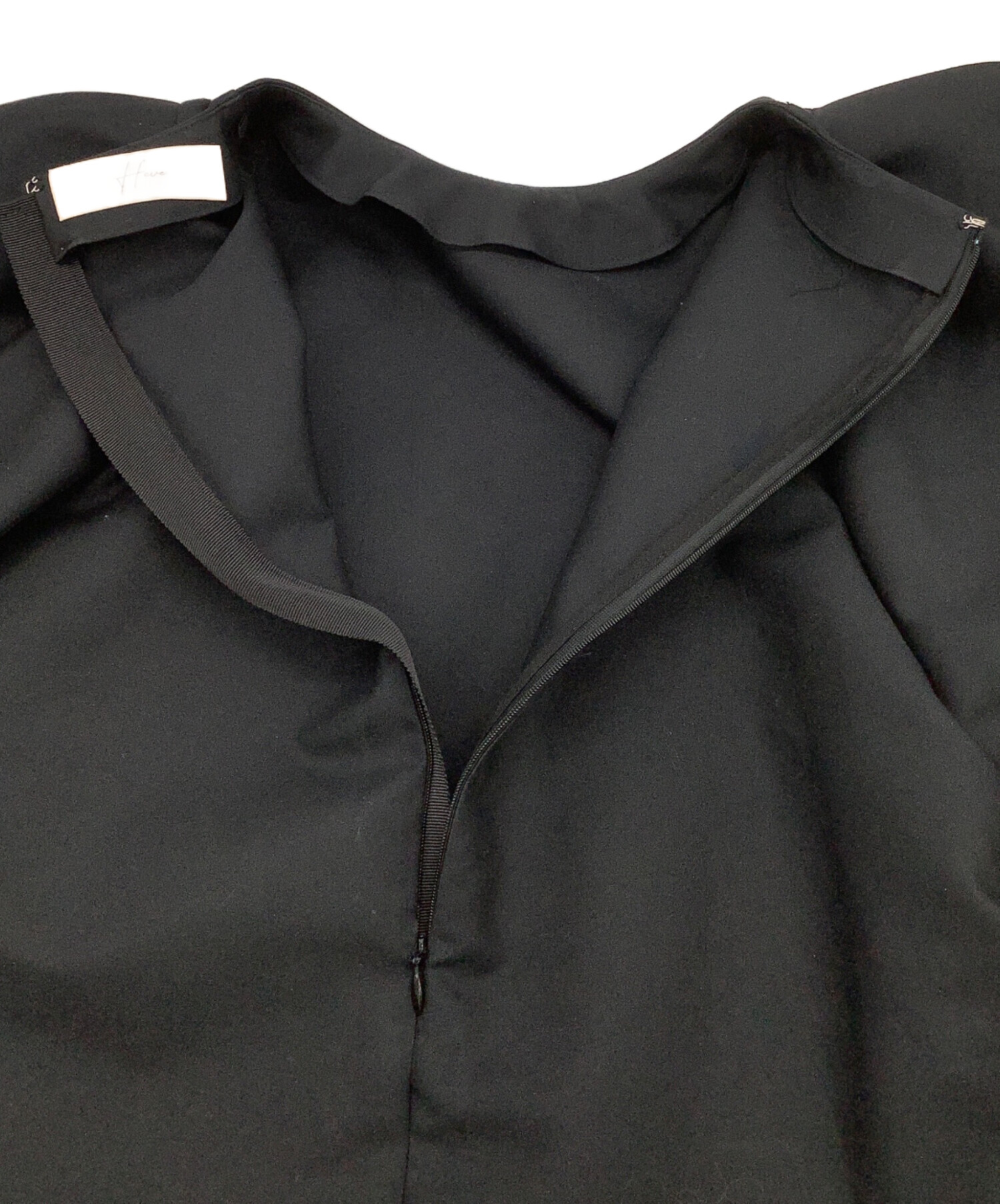 中古・古着通販】Heve (ヘイヴ) 半袖ブラウス ブラック サイズ:F