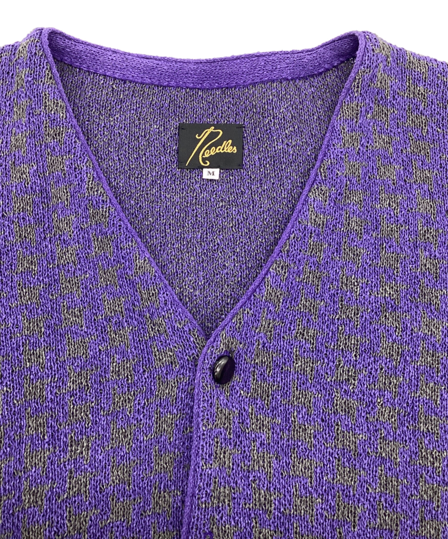 中古・古着通販】Needles (ニードルズ) Houndstooth V Neck Cardigan