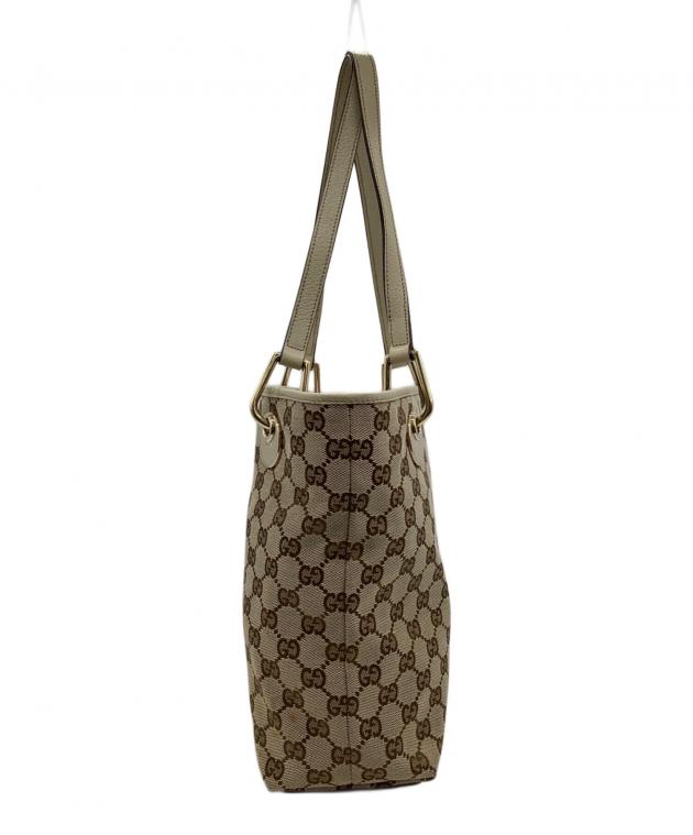 中古・古着通販】GUCCI (グッチ) GGキャンバス トートバッグ ベージュ